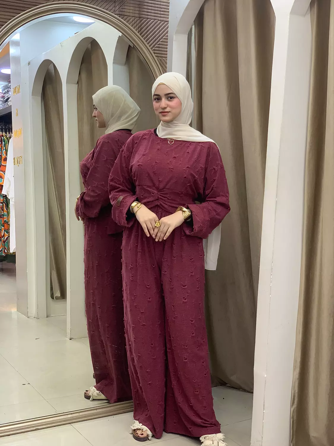Maroon Dija Set image
