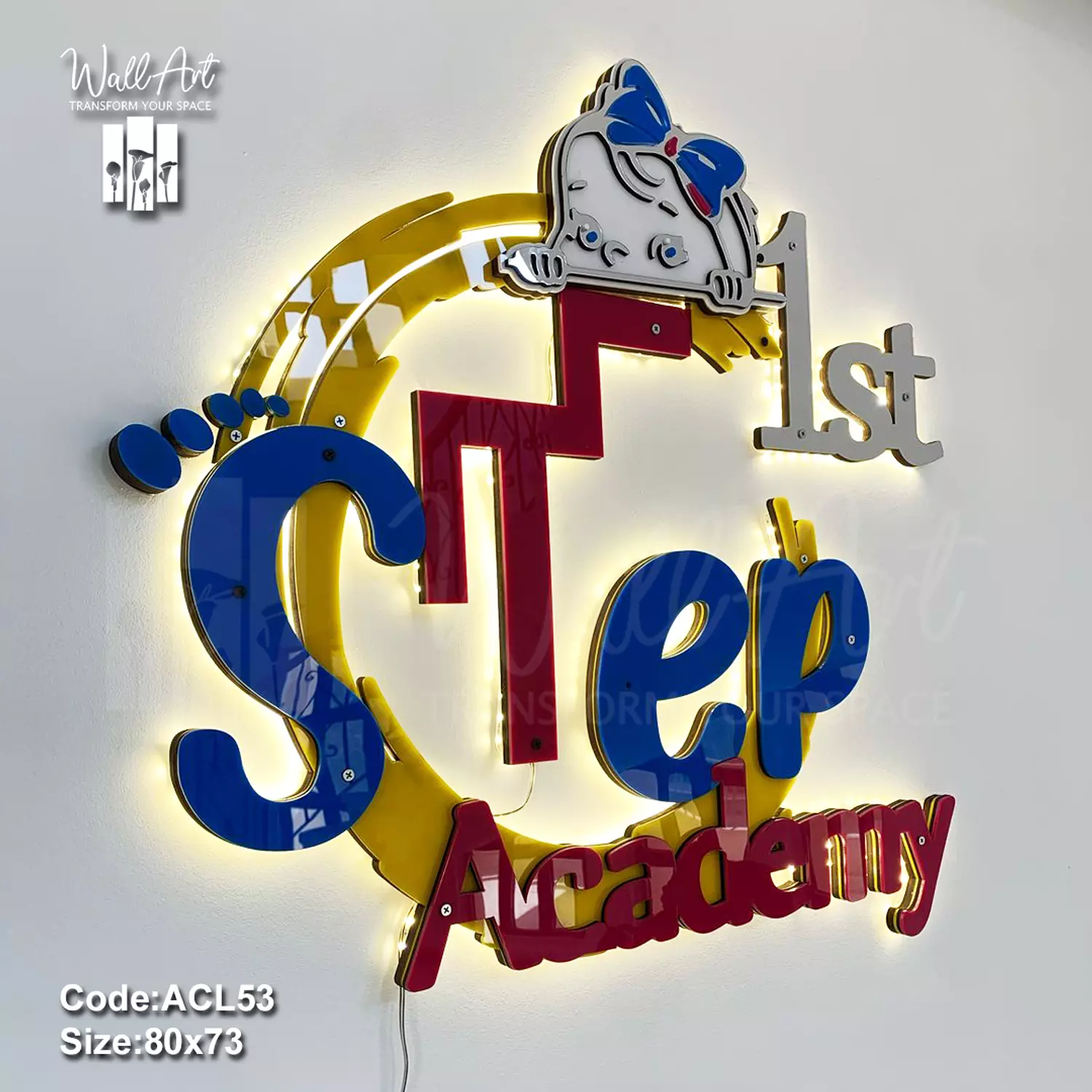 ACL53-Lighted Coloured Acrylic Logo  5