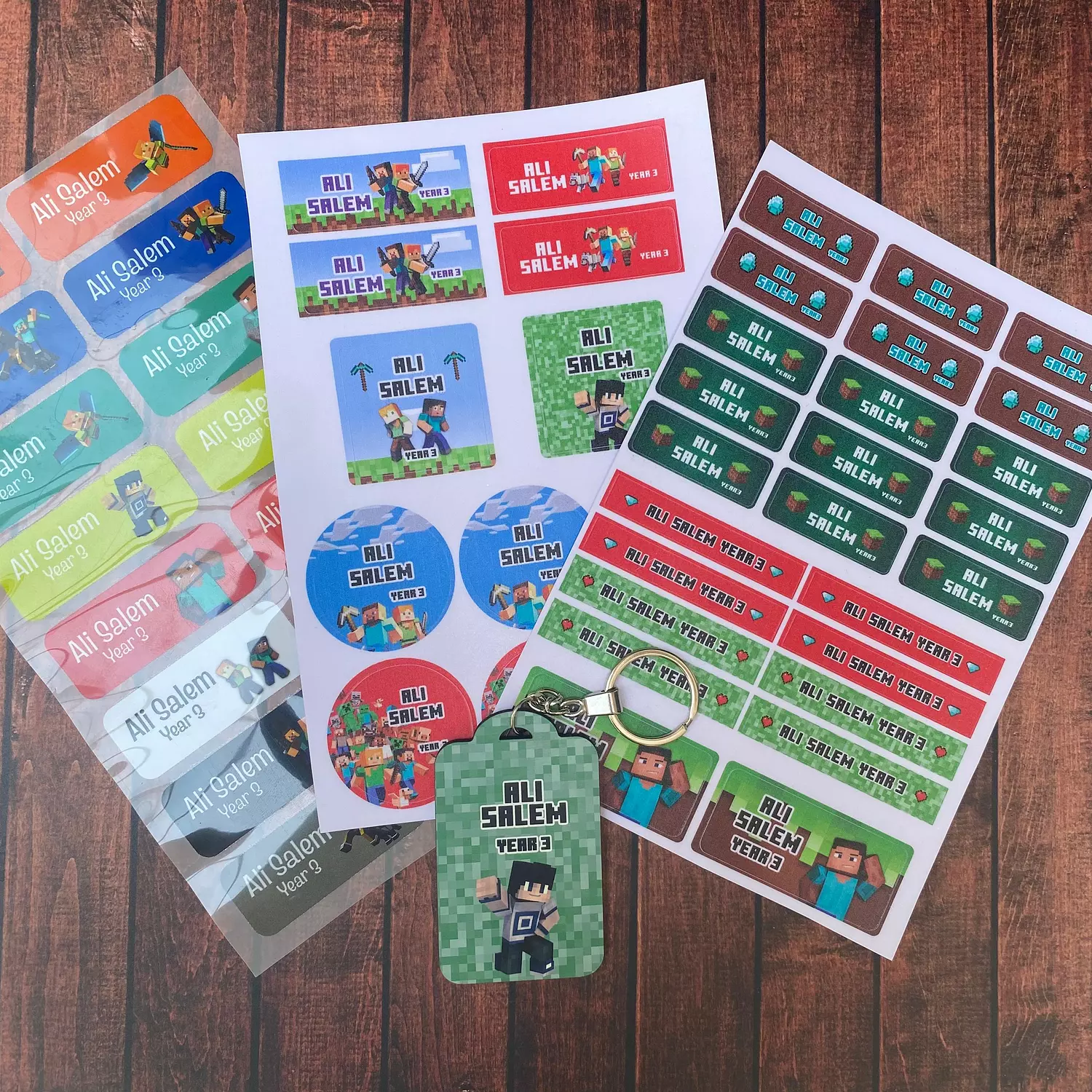 Minecraft School Labels 2