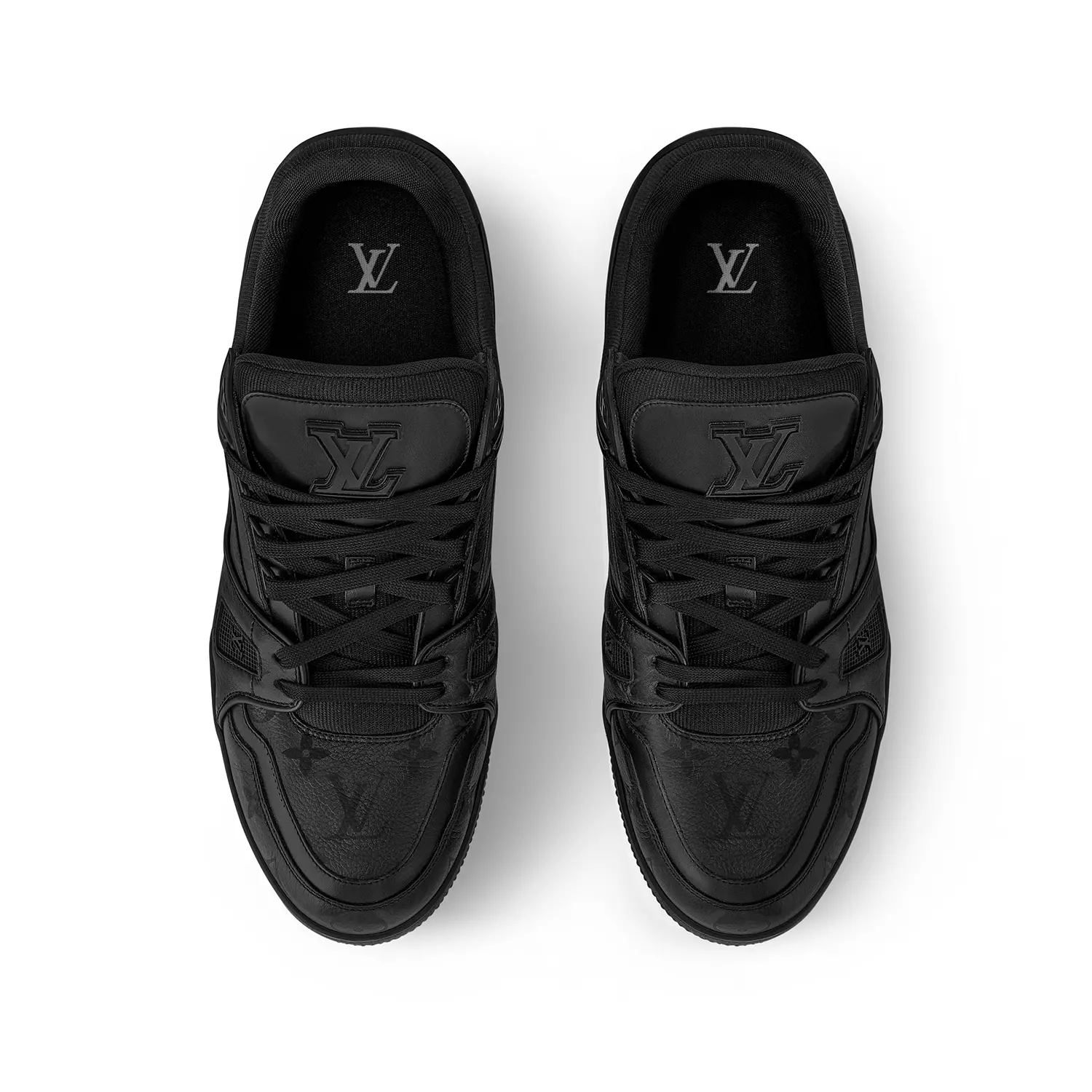 Louis Vuitton LV Trainer Sneaker "Noir" is crafted from Monogram 4