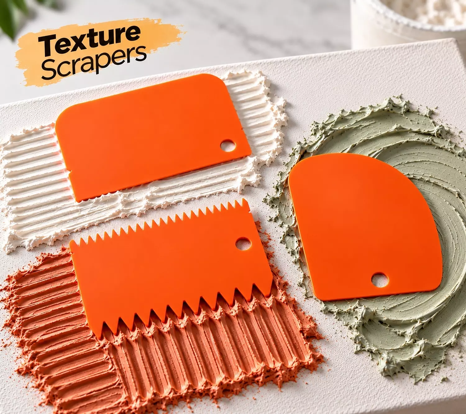 Texture scrapers (3 pieces set) image