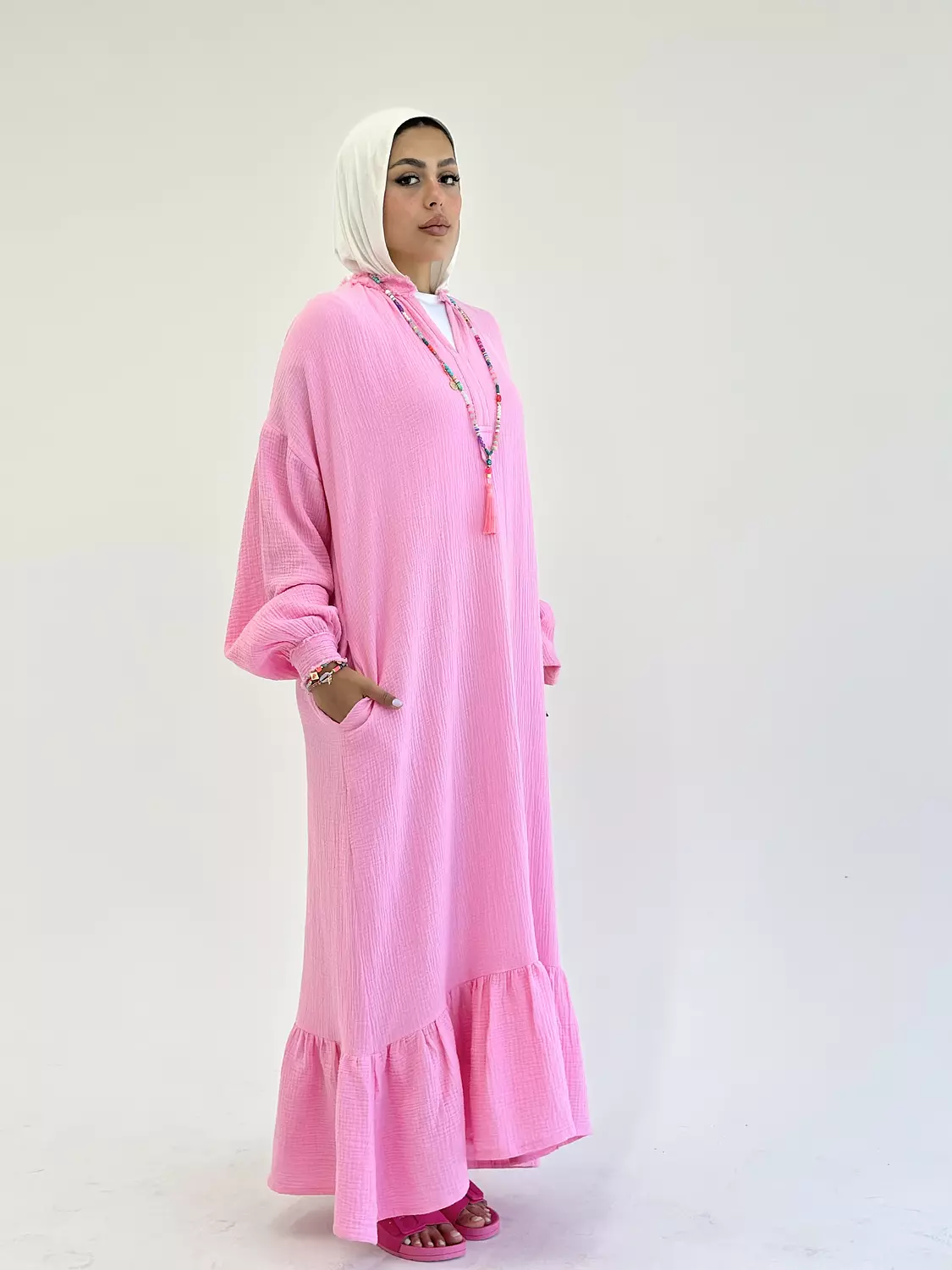 VIBRANT DRESS IN CANDY PINK 2