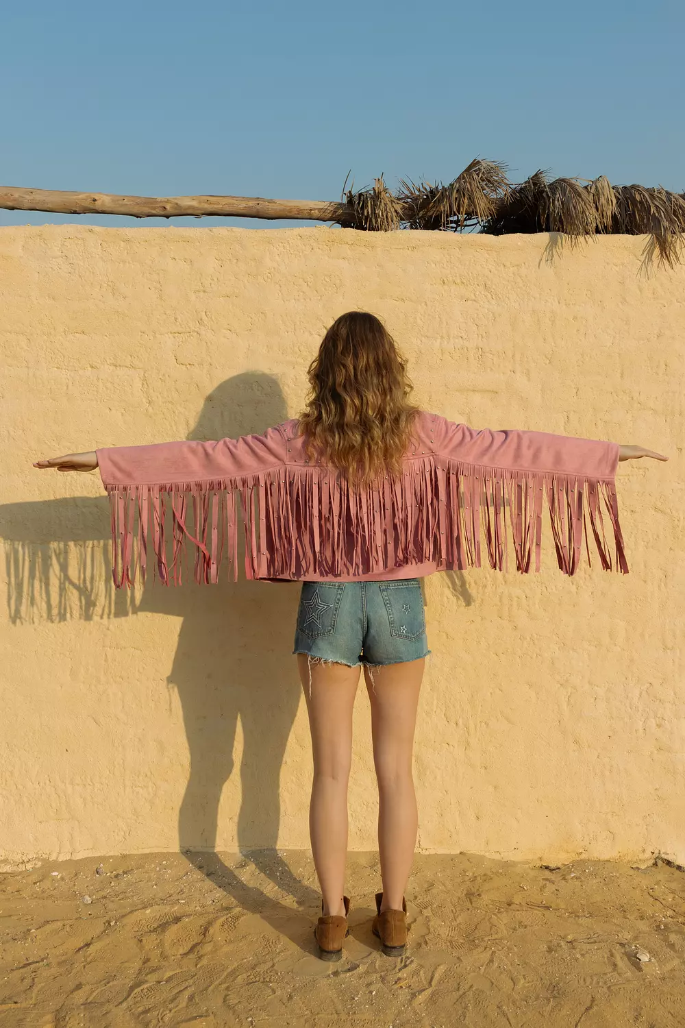 Fringe Suede Jacket - Pink 5