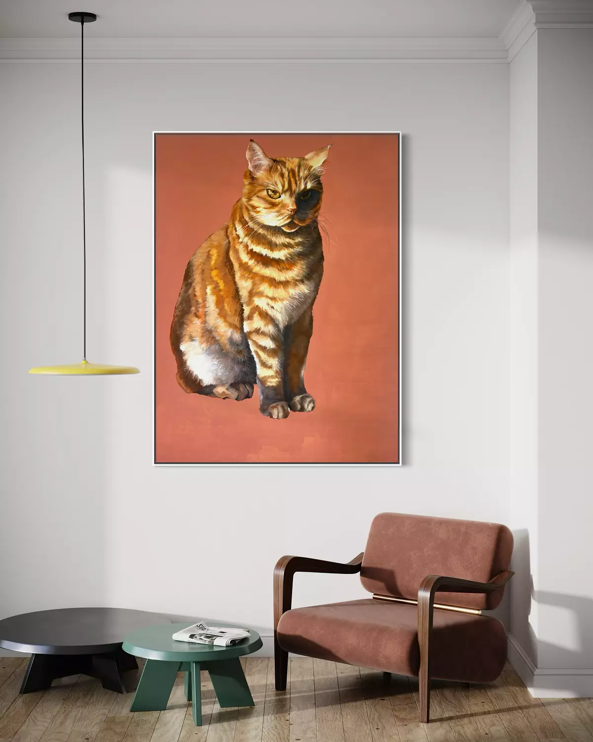 The Narcissistic Persona (Brick Painting – The Arrogant Cat) 2