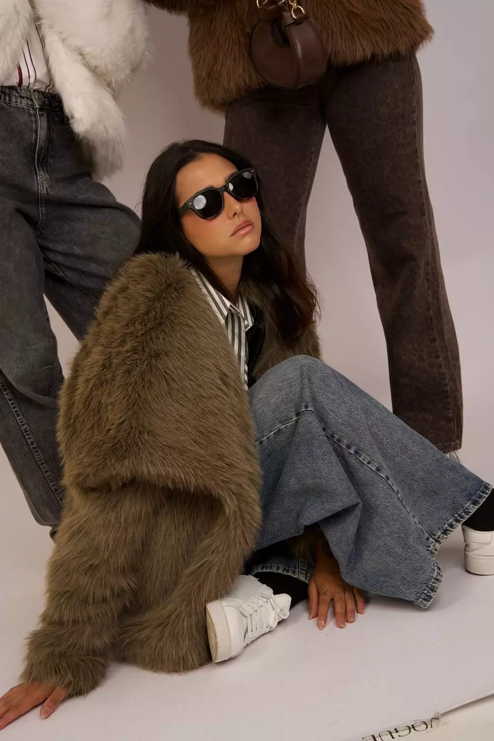 Imported fur jacket with elegant collar  8