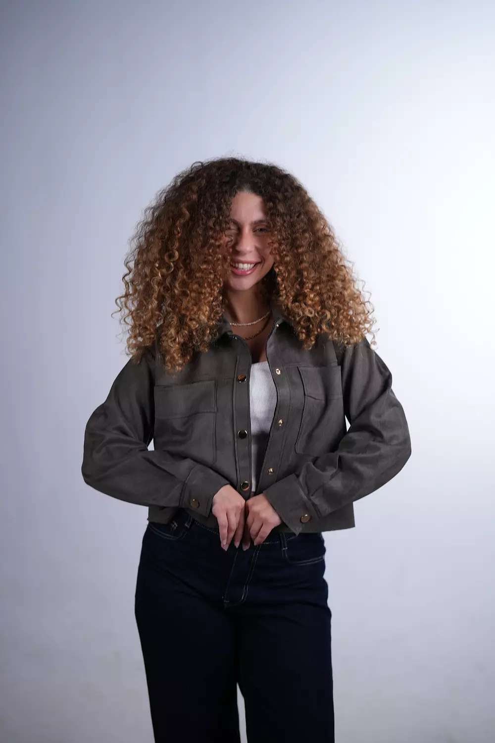 Suede Jacket- Grey  image