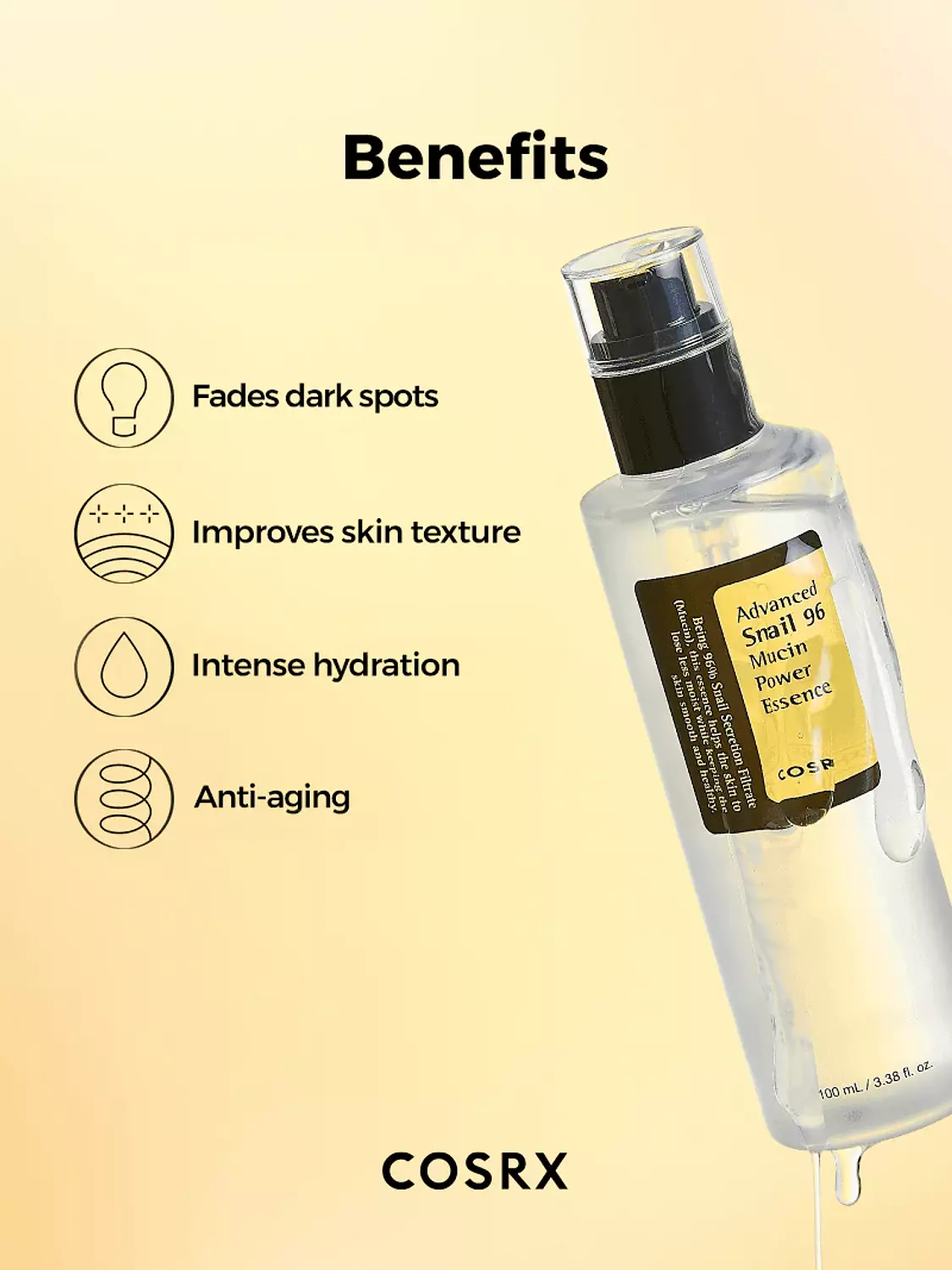 Cosrx Enriched with 96% skin-boosting ingredient snail secretion filtrate  3