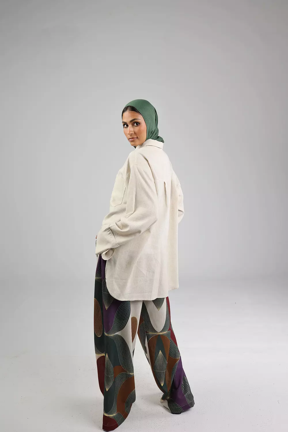 Nude Plain Linen Shirt 3