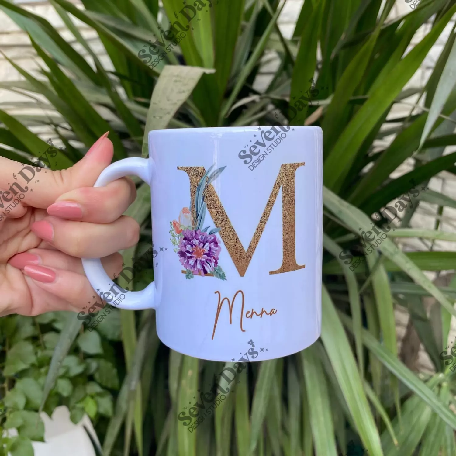 Gold Letters Flowers Gift Box  1