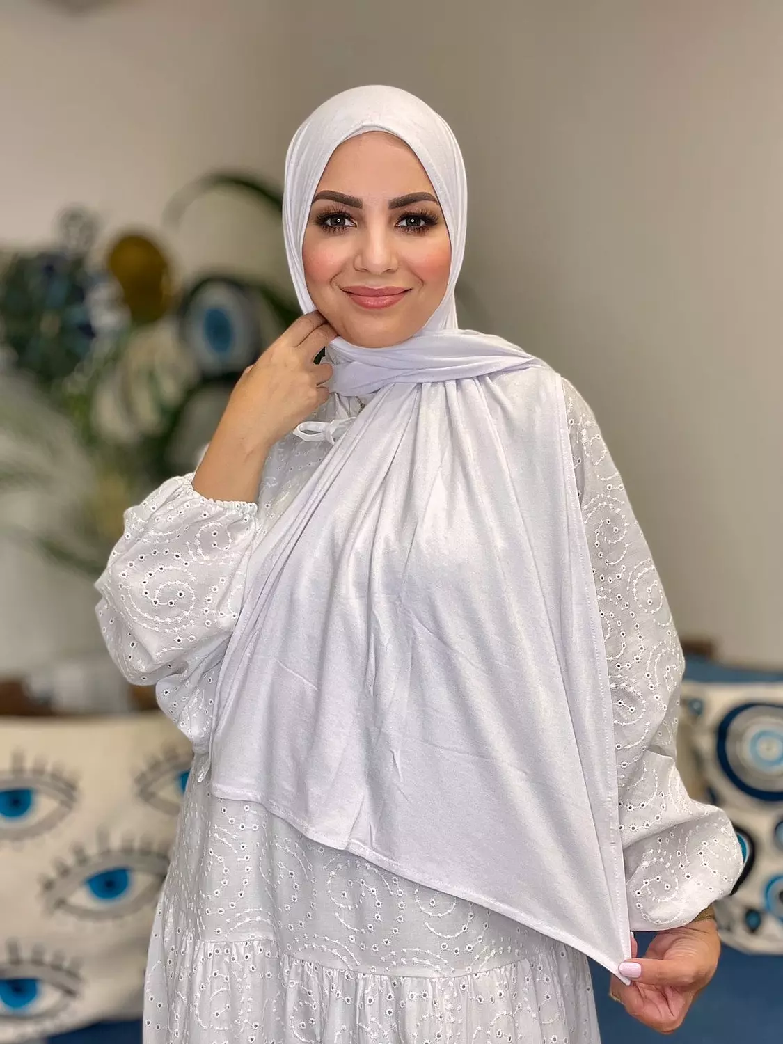 Jersey Scarf - White image