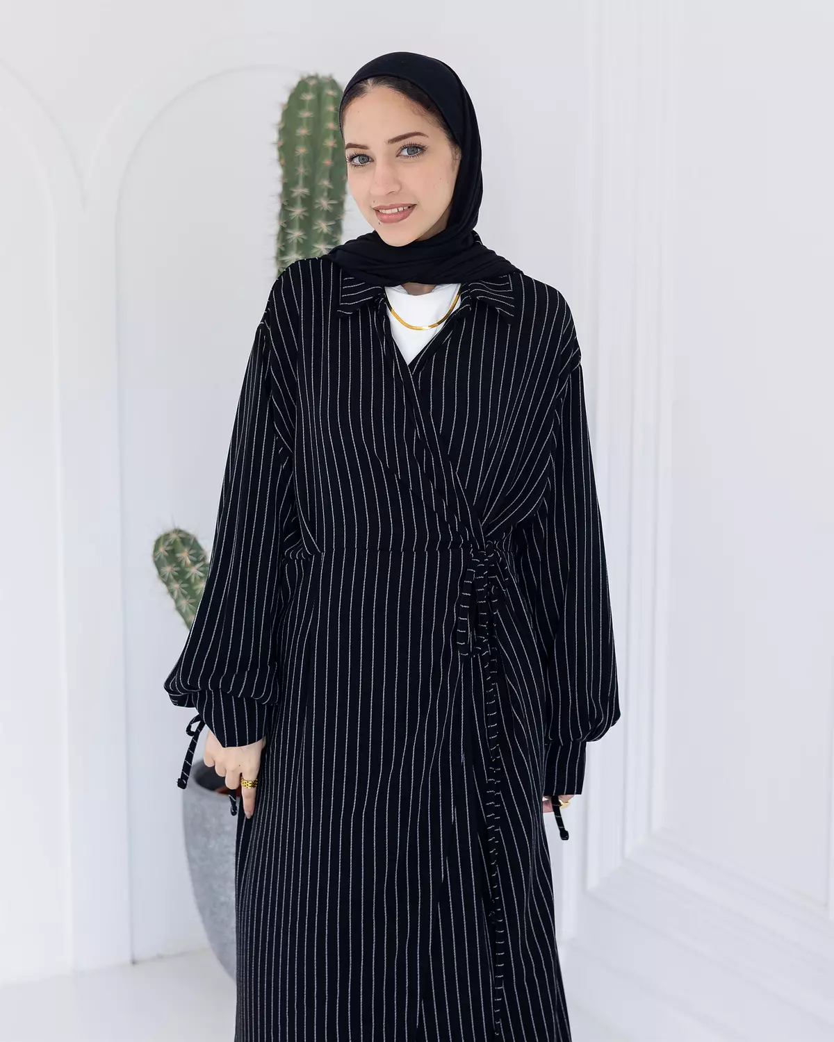 Striped Wrap Cardigan 4