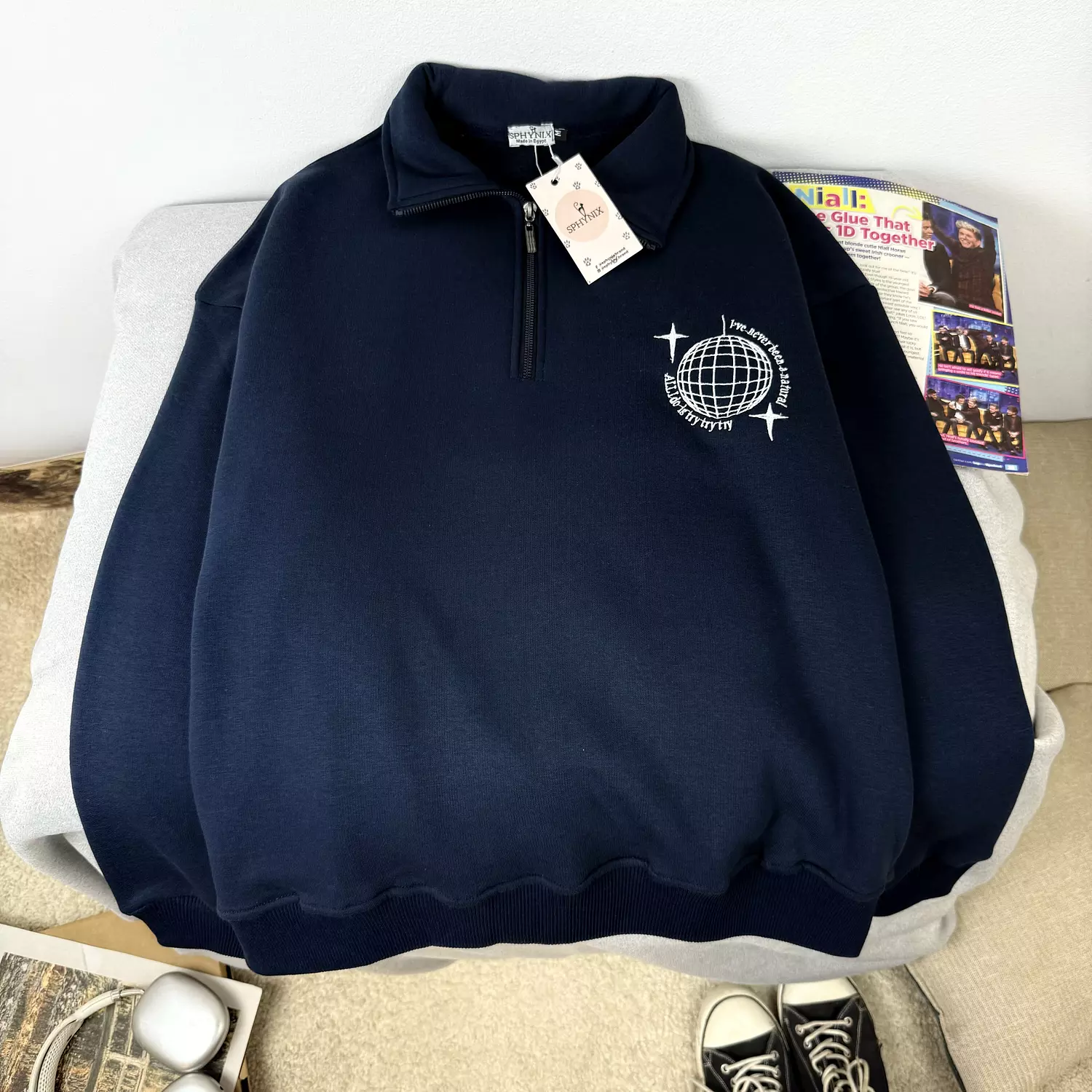 Quarter Zip Up Sweatshirt 2