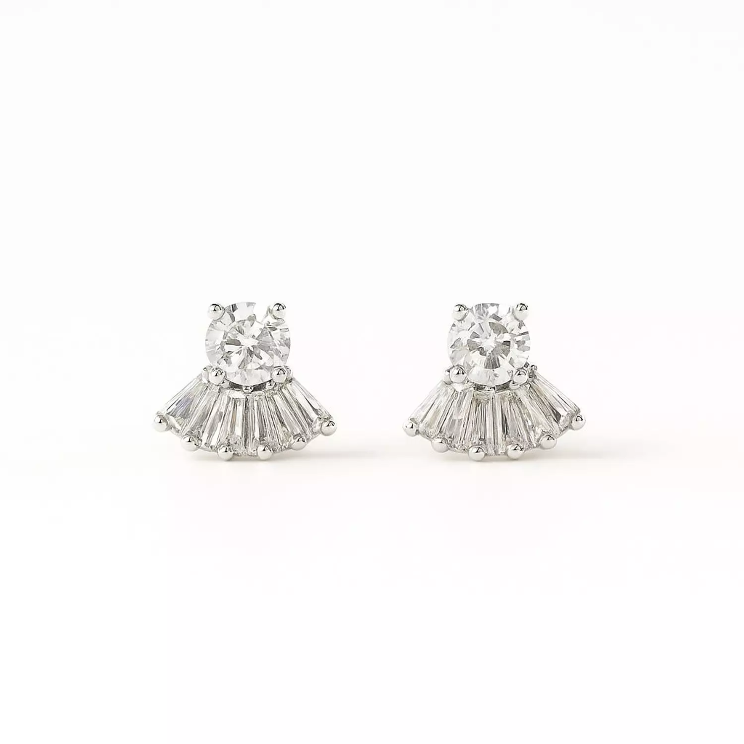 Silver Earrings Daimond 1