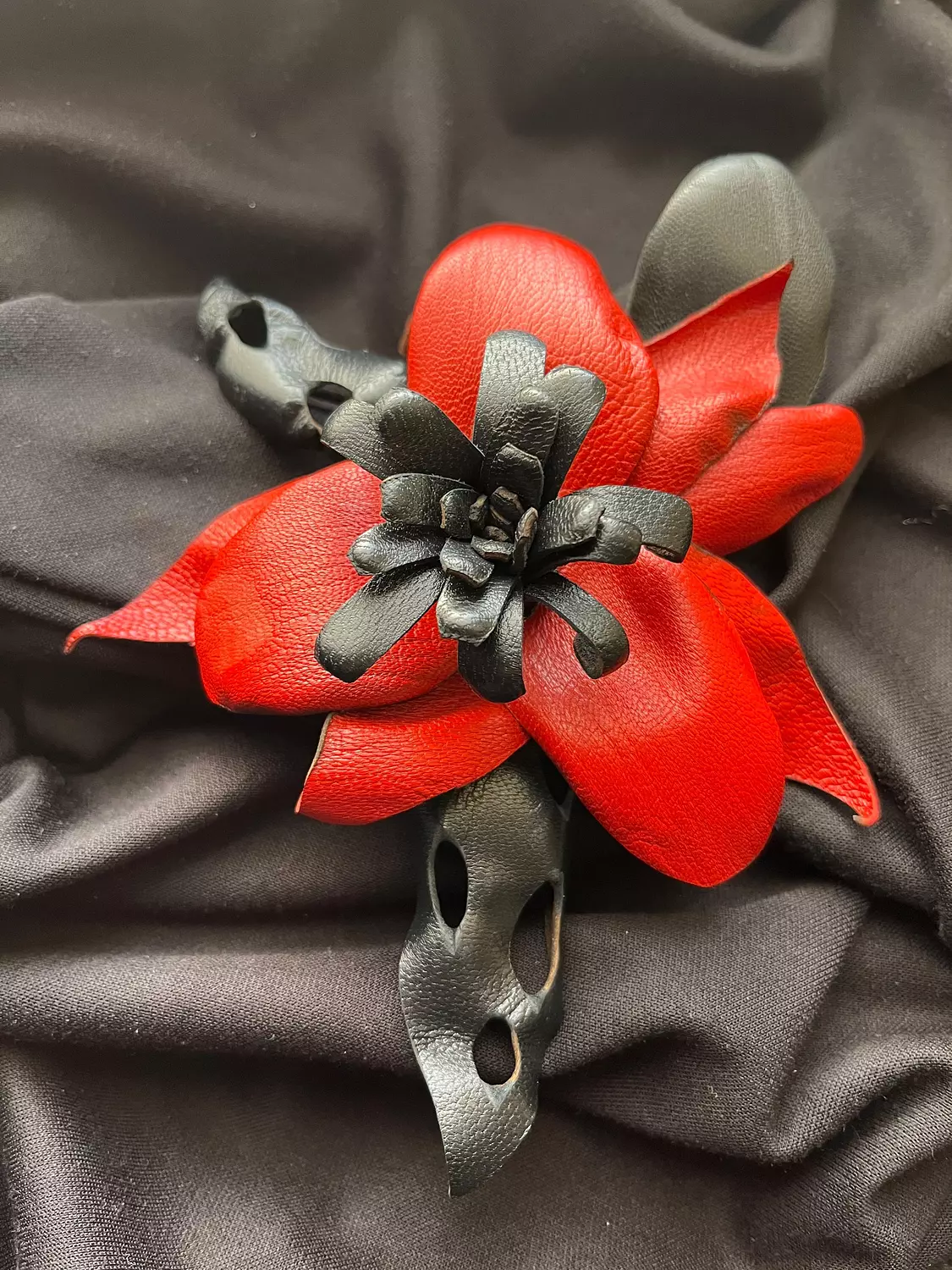 “Abstract Petal” hand-made brooch by Heba Gamal hover image