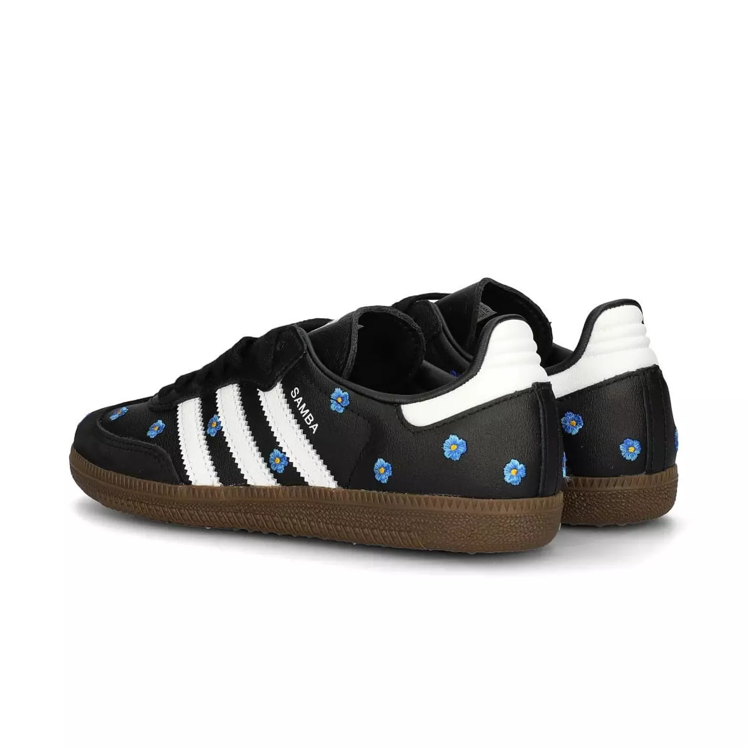 adidas Women's Samba Og Trainers Blue Floral Black 4