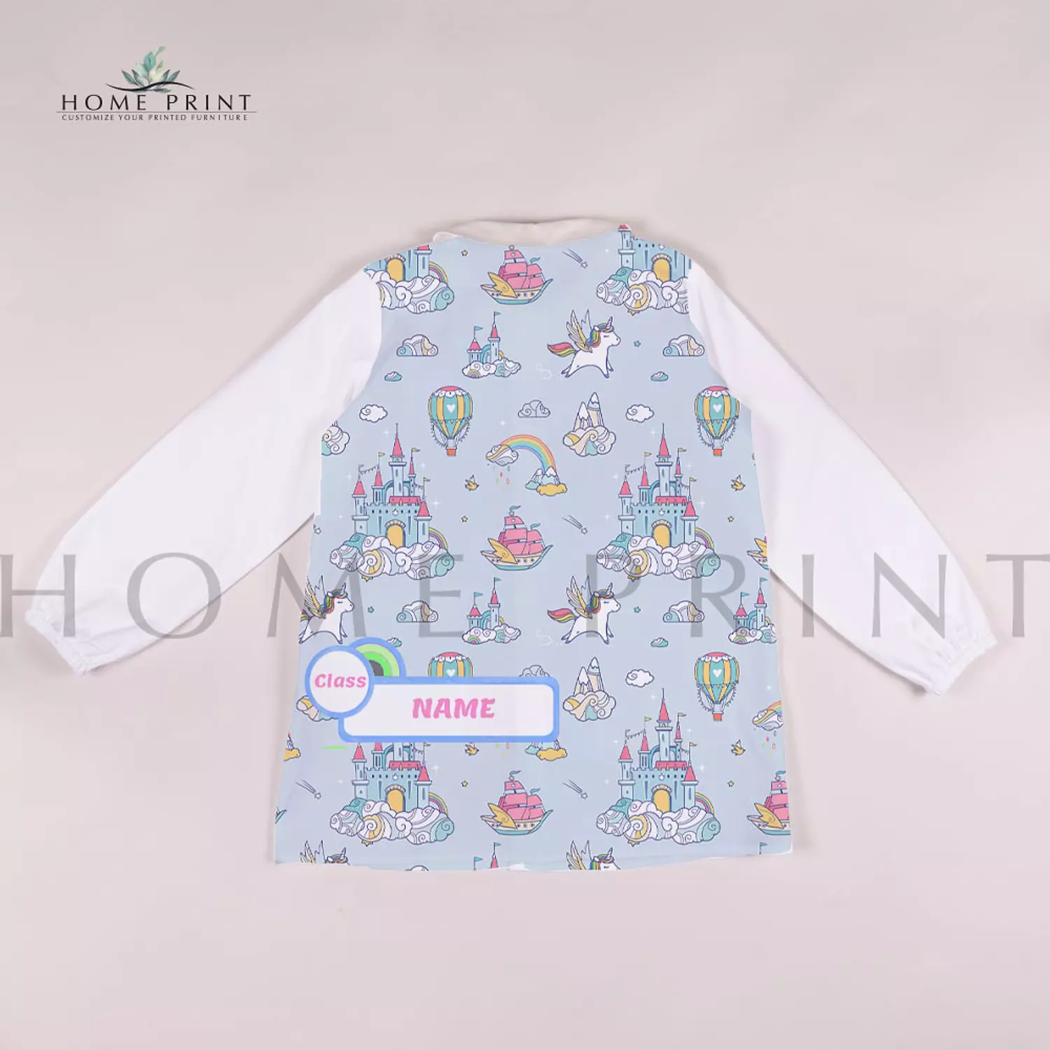 Waterproof kids apron - Multi Colors and Shapes Design 
