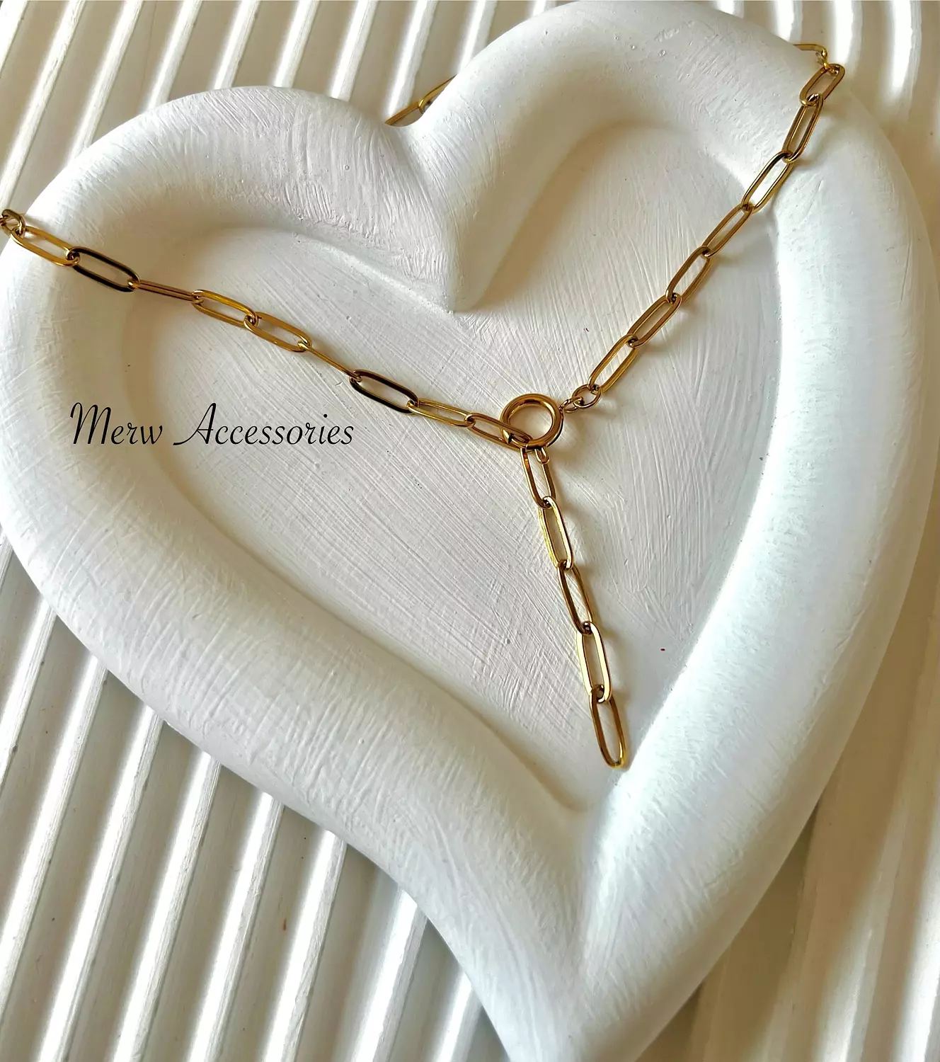 Paper clip lariat necklace  1