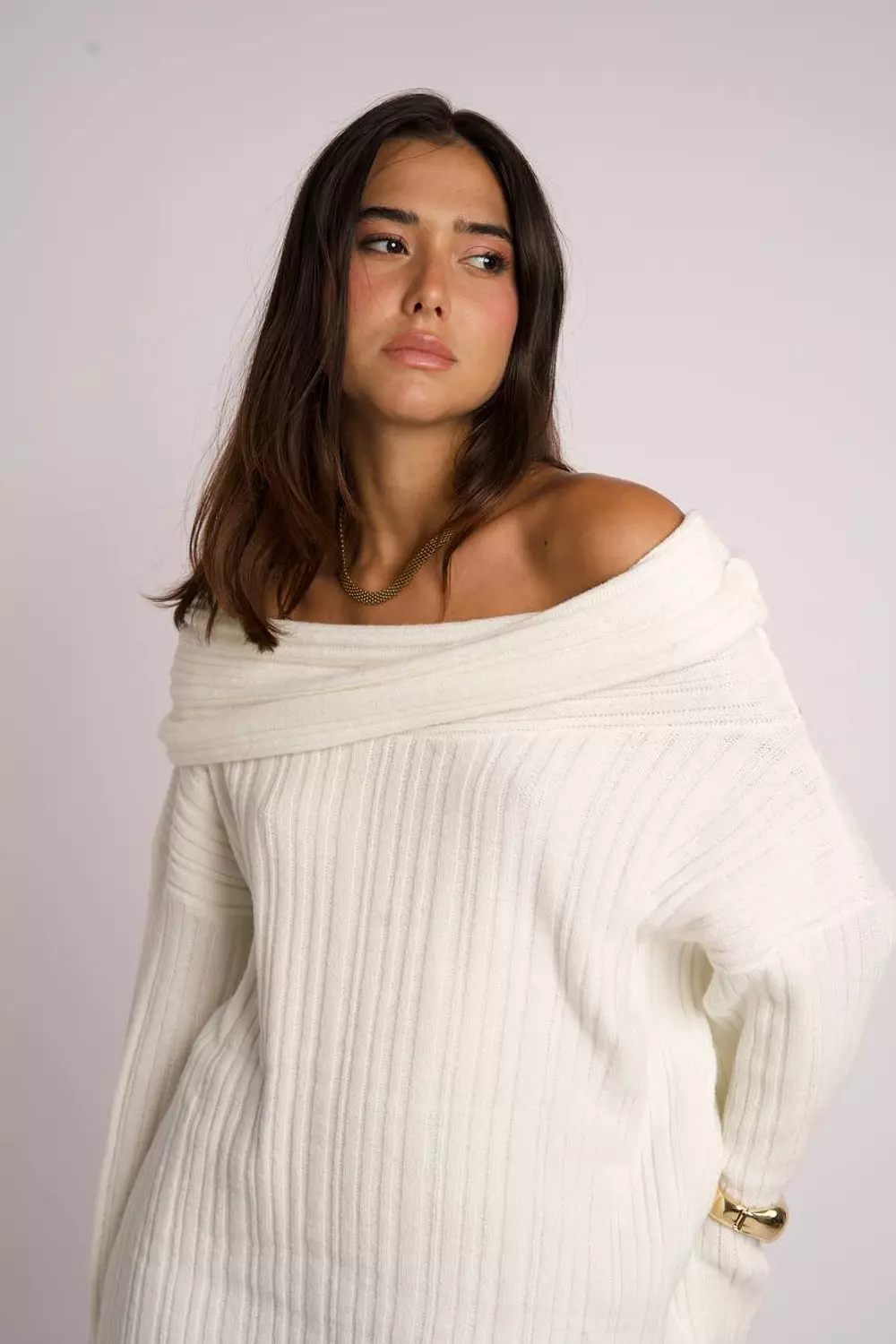 Oversized Off-shoulder Sweater  4