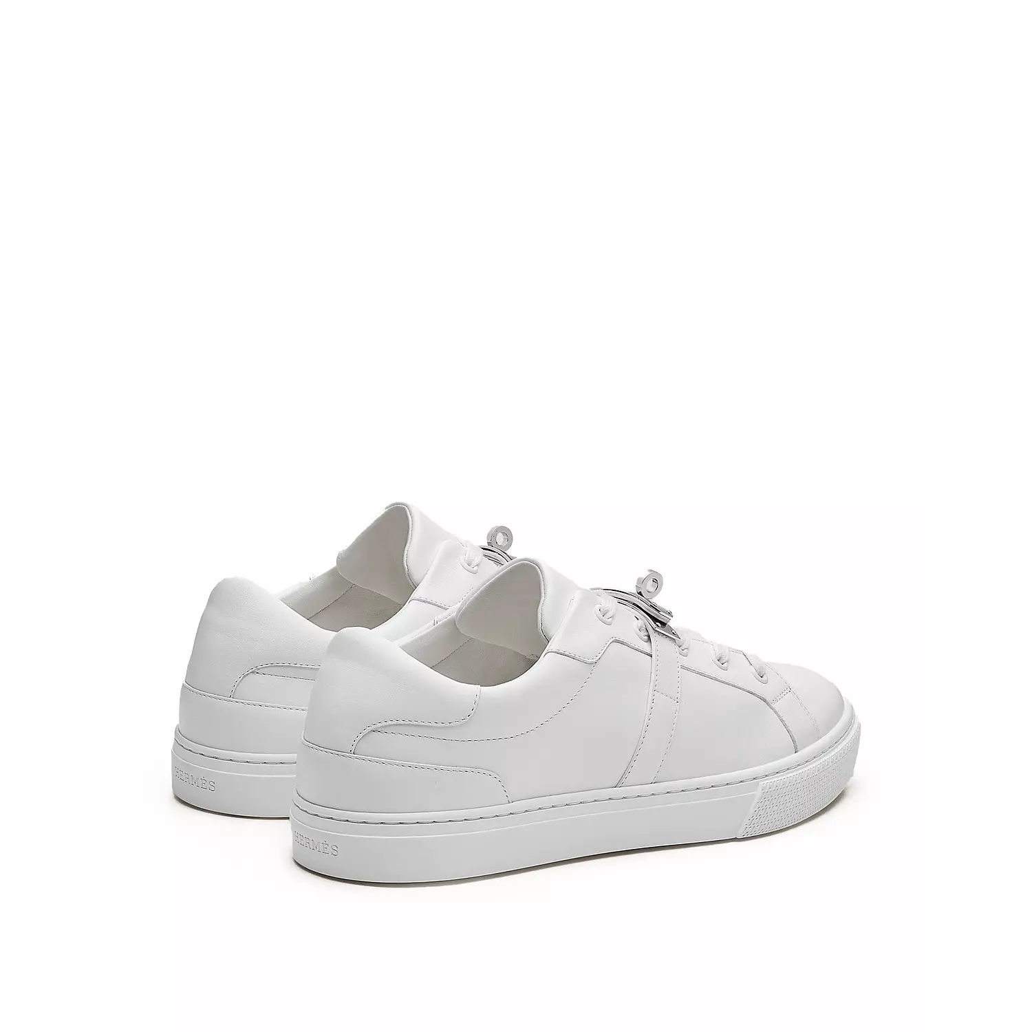 Hermes Day Sneaker is a luxury shoe crafted from white calfskin 3