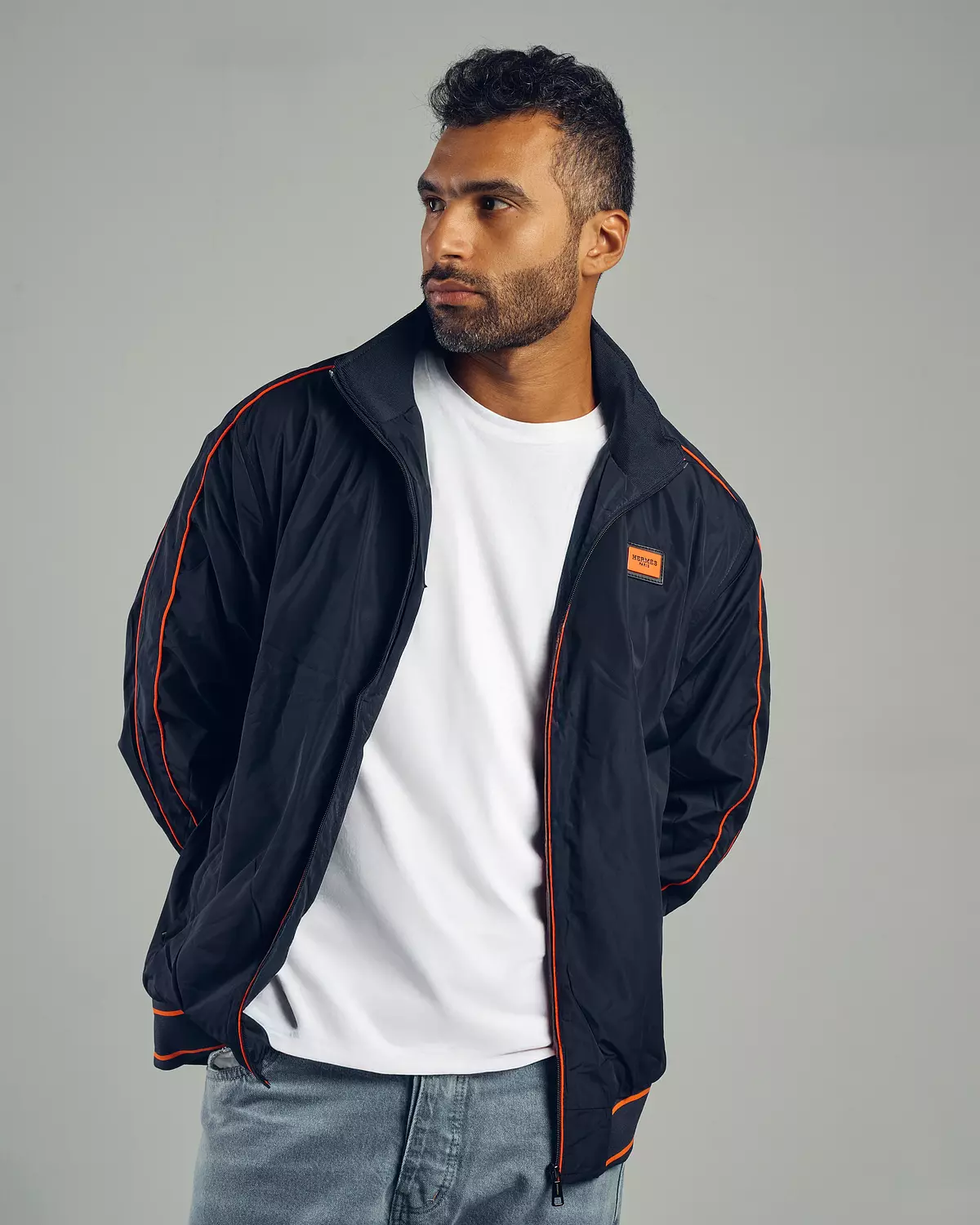 Hermes Navy Zip Up Sportive Jacket image