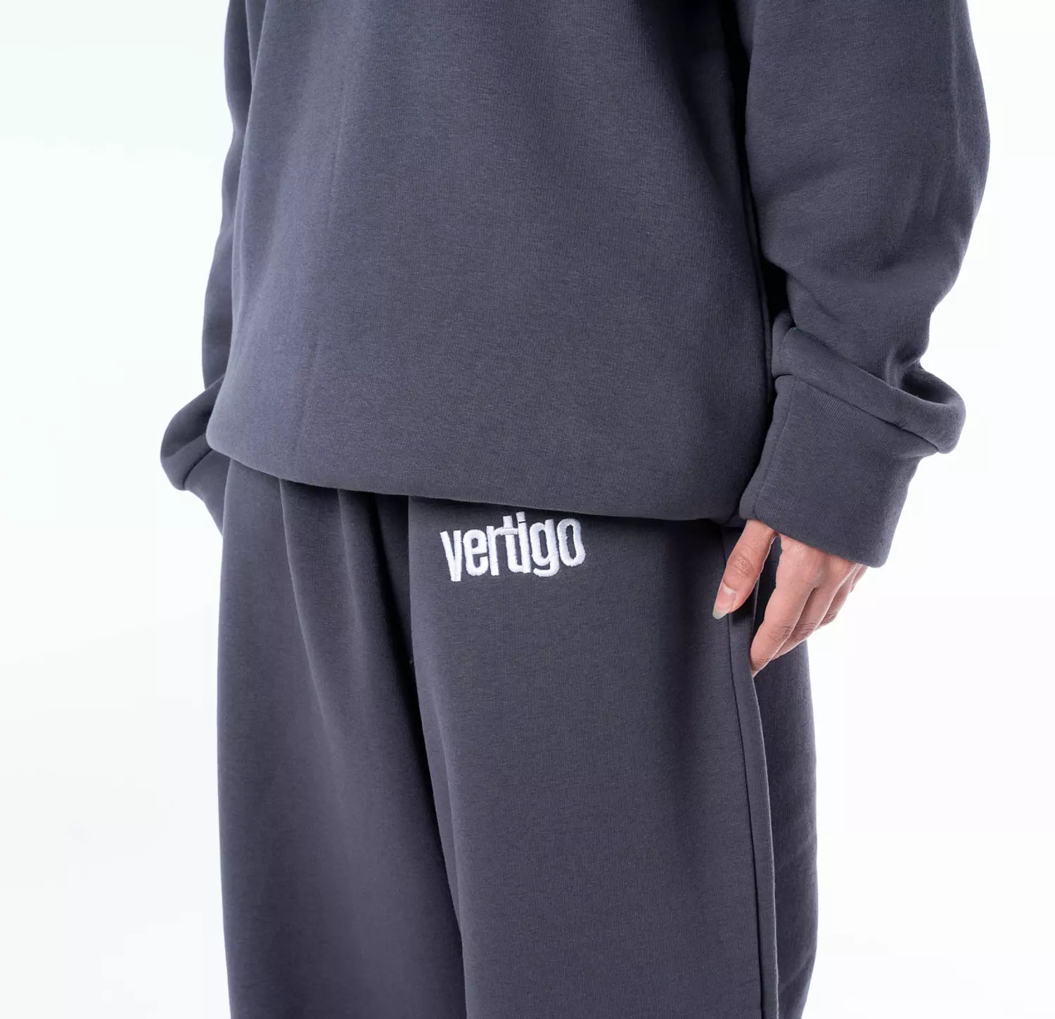 Relaxed Fit Baggy Pants In Grey 2