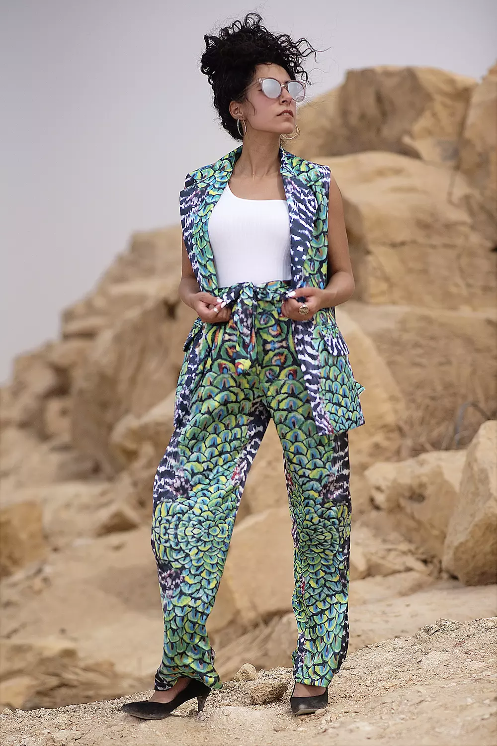 Peacock print set 2