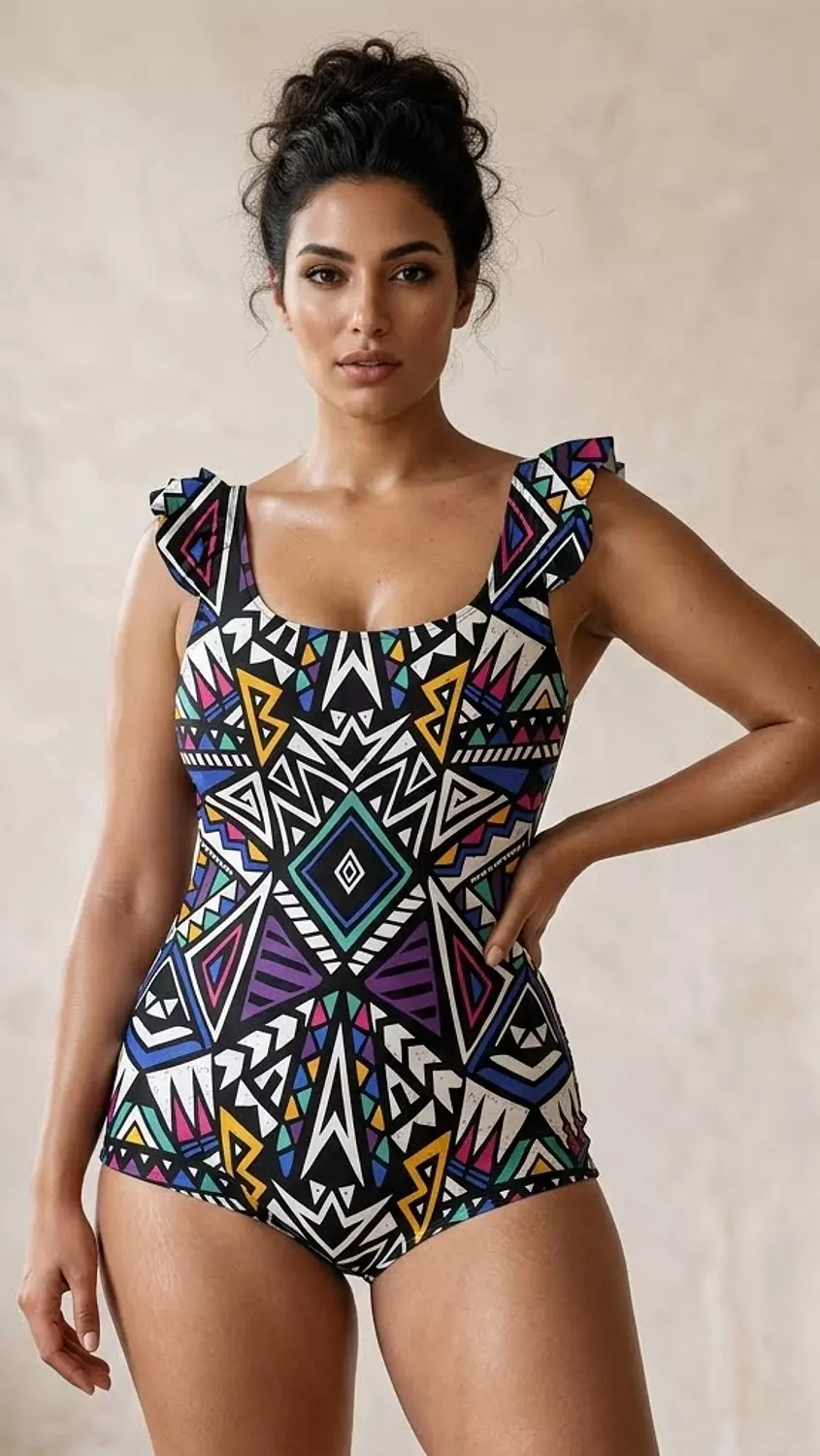 Tribal Double Shoulder Ruffle 3