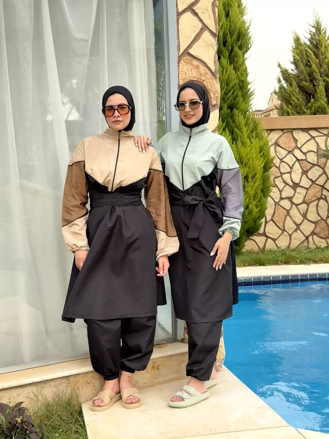 Burkini - Code 104 |  Beige & Black 3