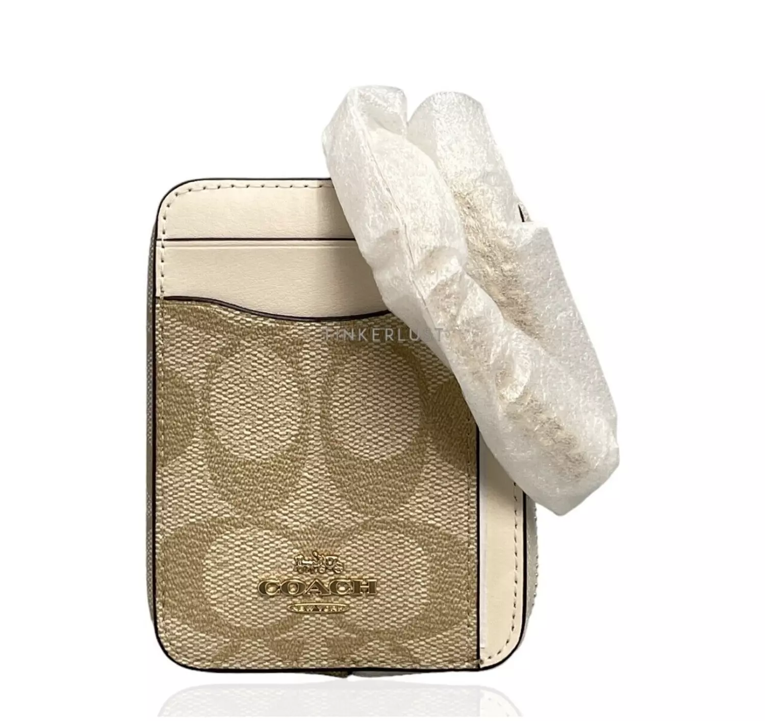 Coach Zip Card Case in Signature Canvas.  hover image