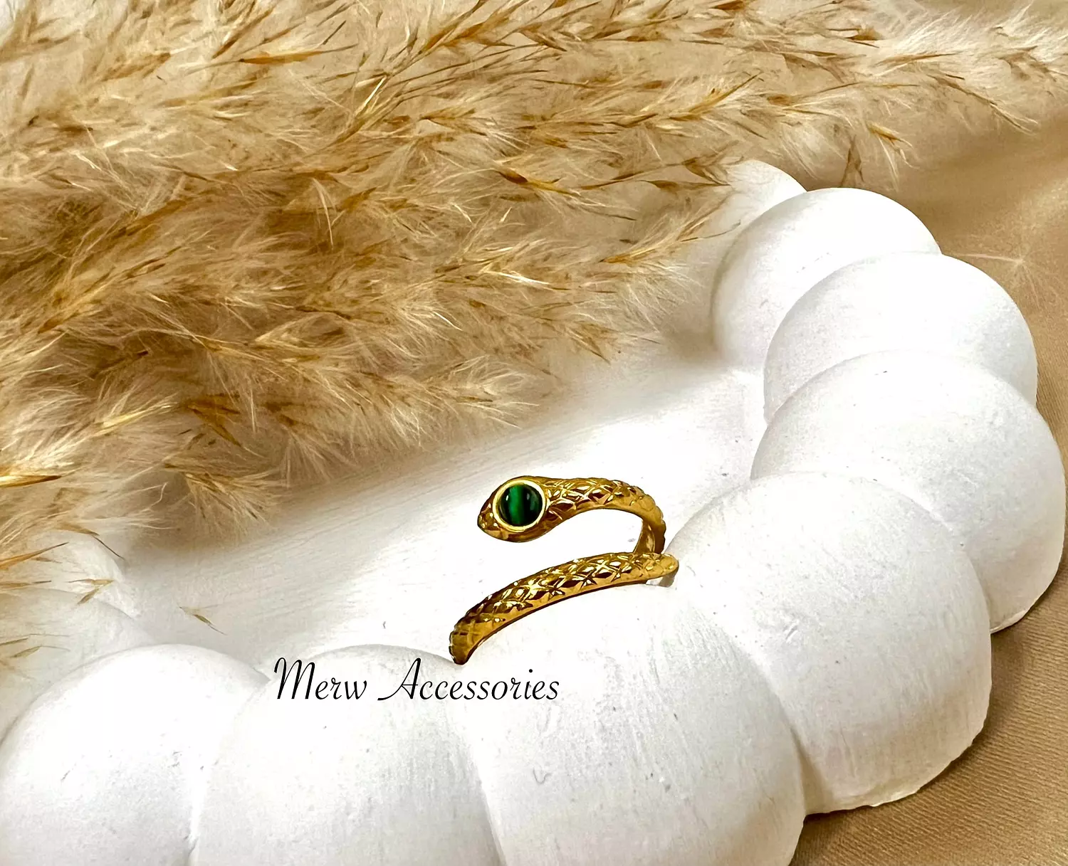 Green snake ring  2