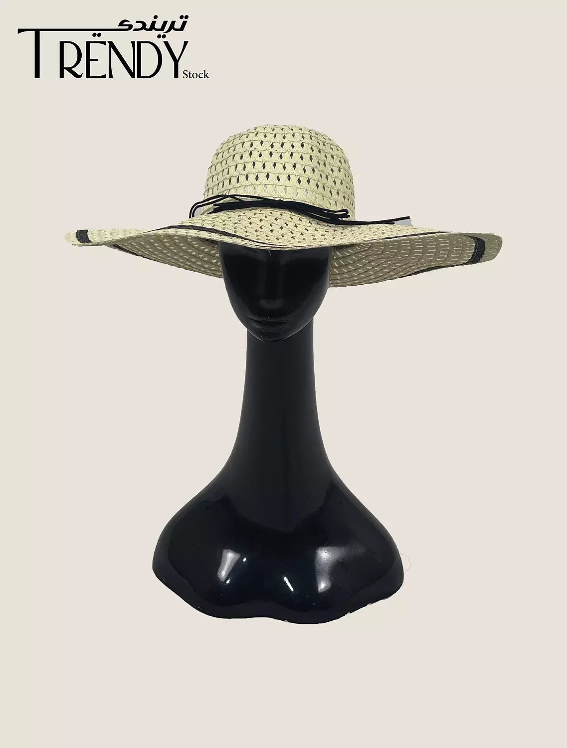 Black Ribbon Beach Hat image