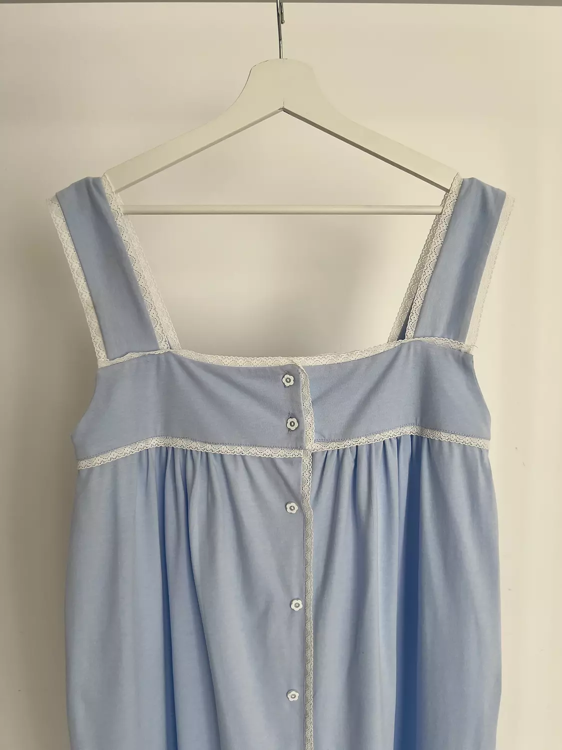 Sky Blue Lace Night Gown 4