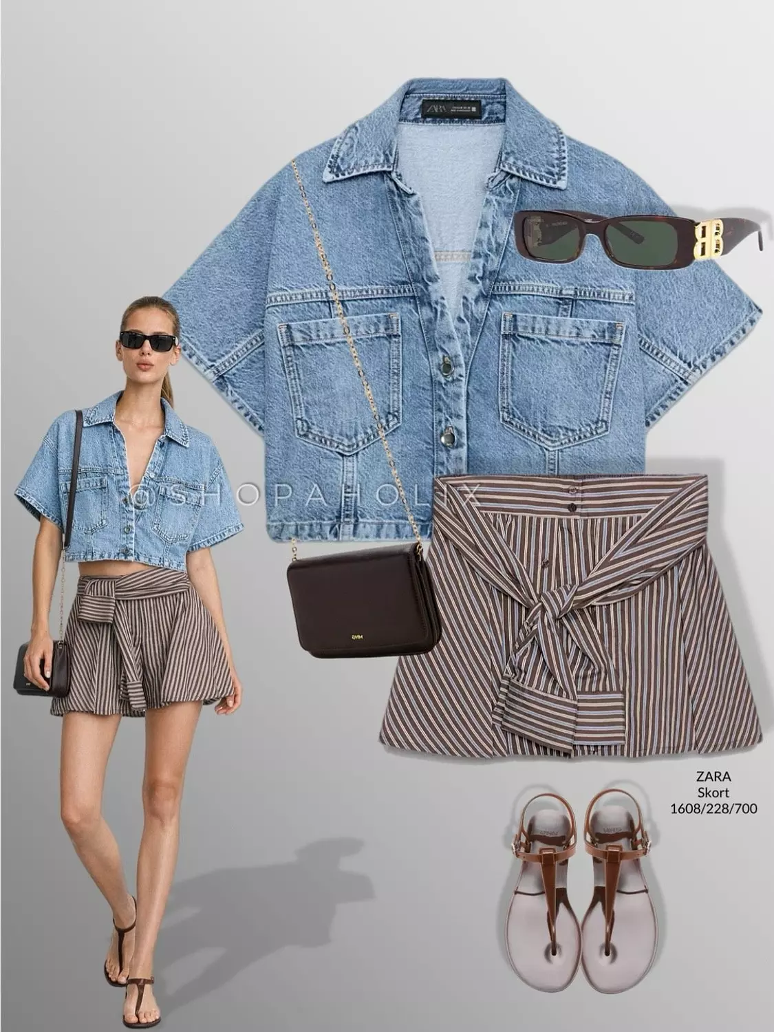 Short-sleeved denim jacket image