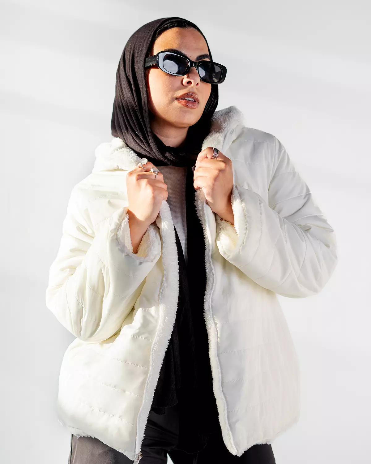 <h4><span style="color: #46585d">ICY DOUBLE FACE PUFFER JACKET</span></h4>