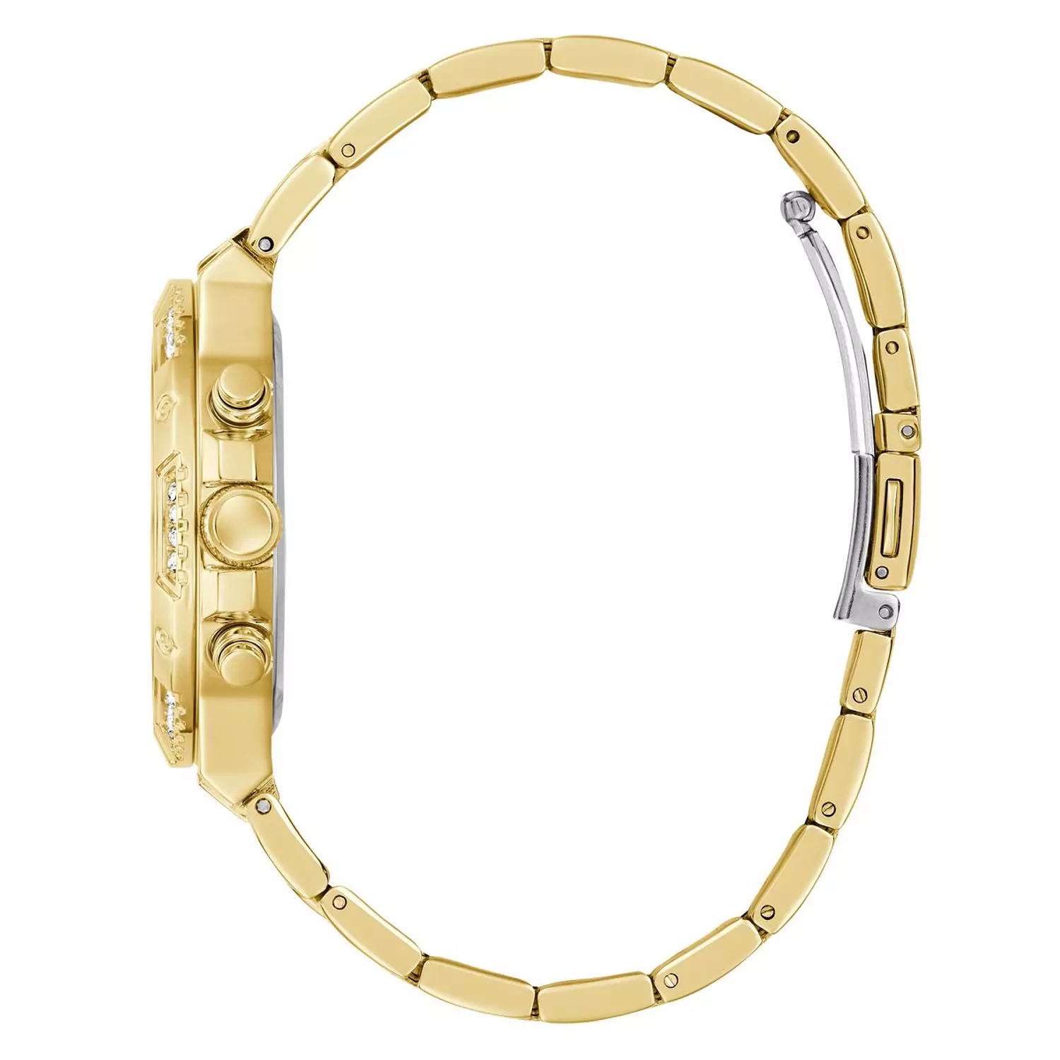 GUESS Ladies Gold Tone Multi-function Watch Gold Tone Stainless Steel Bracelet GW0950L2 1