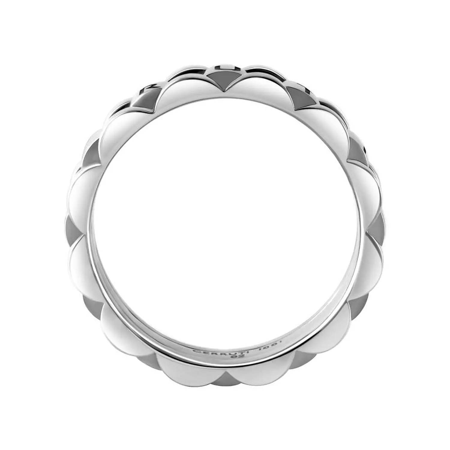 Cerruti 1881 Fluted Steel Ring (Plain) CIAGF0015704 2