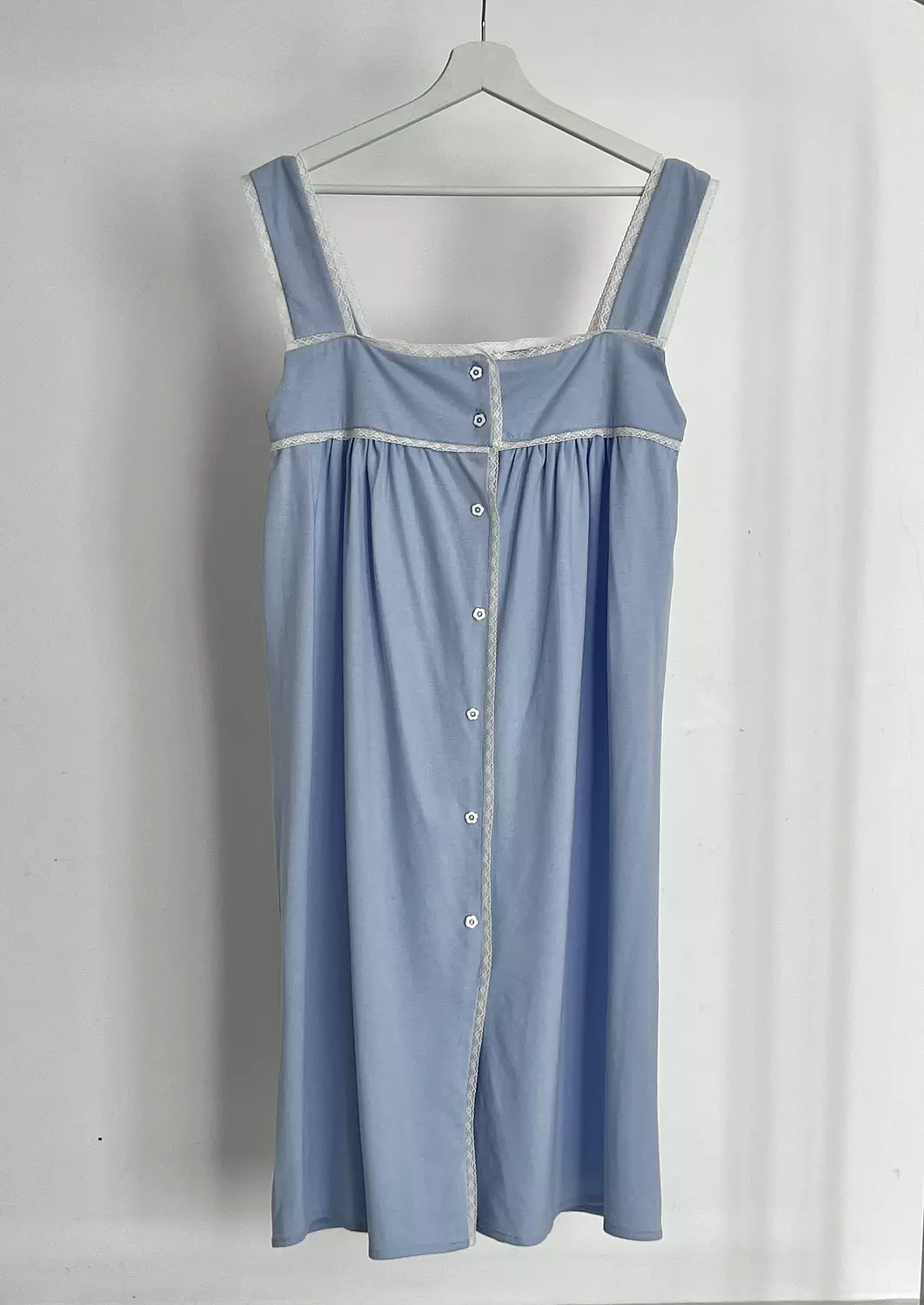 Sky Blue Lace Night Gown image