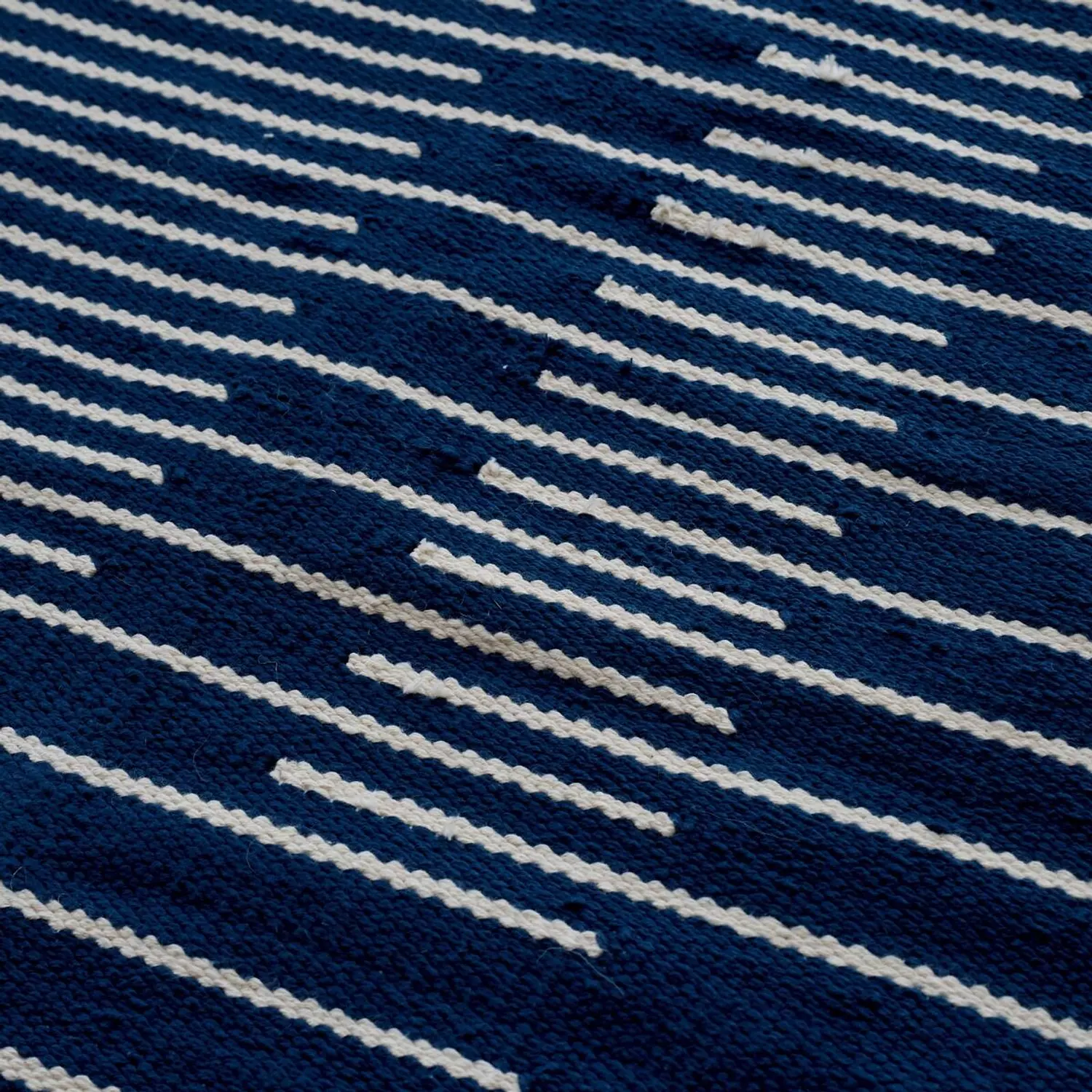 Navy Lotus Kilim Rug  3