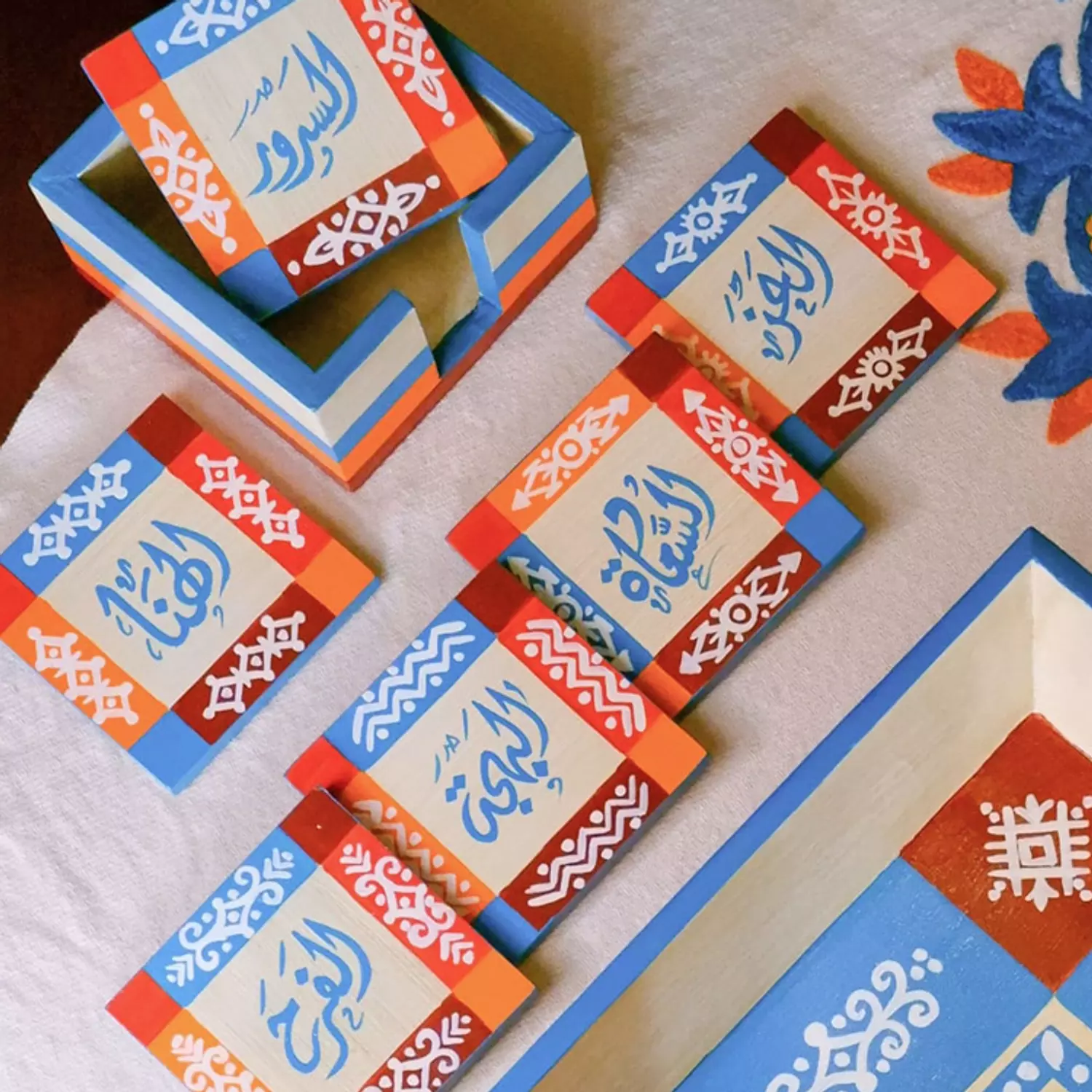 Coaster set - Snow red image