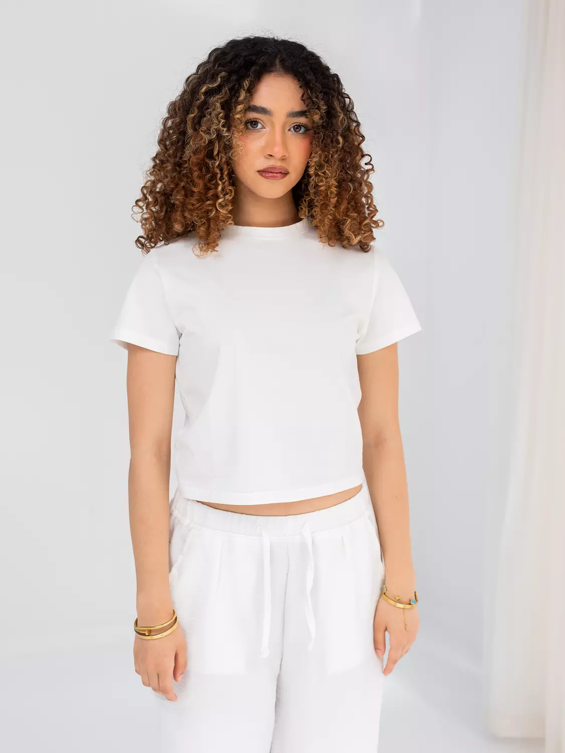 Round Neck T-shirt | White image
