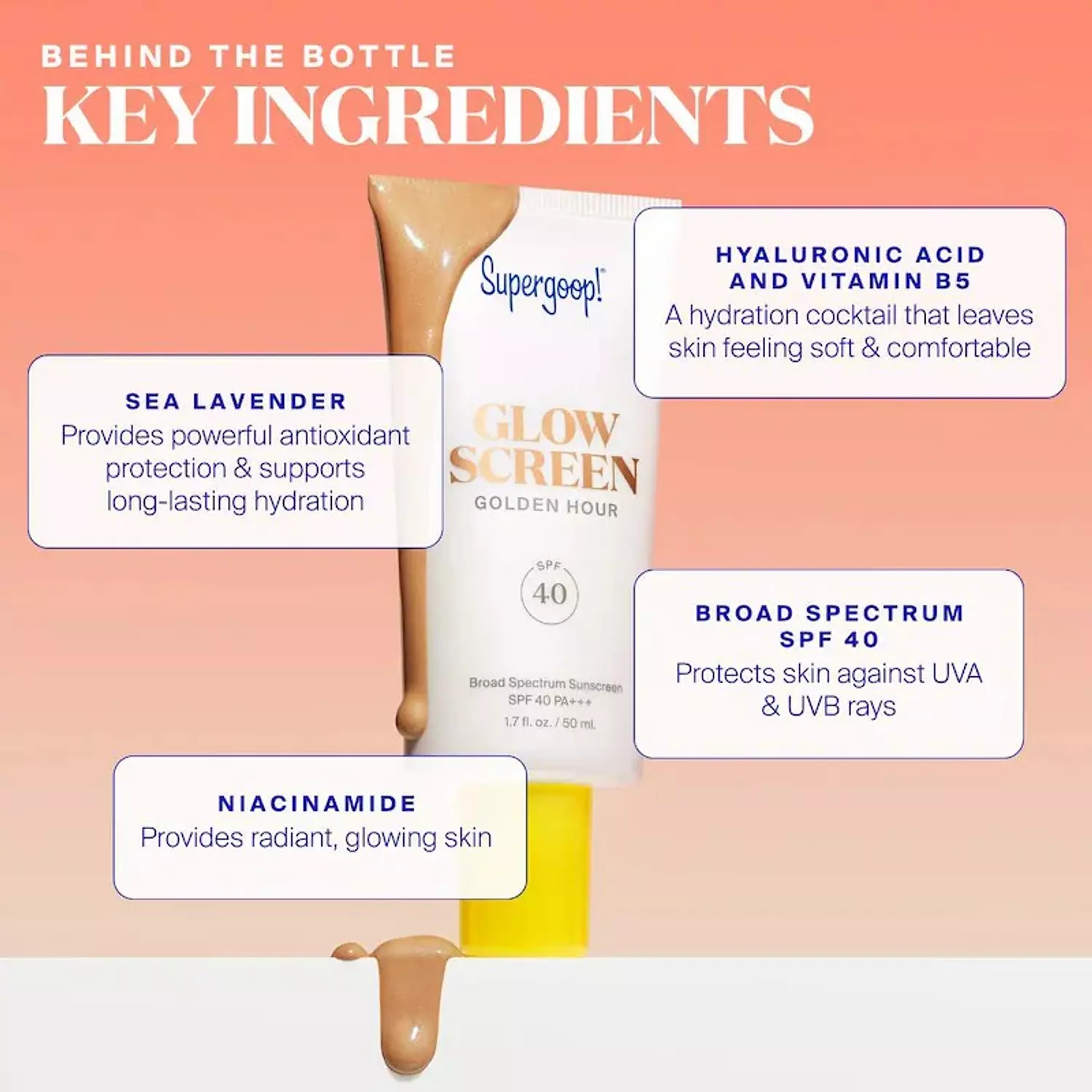 Supergoop!  Glowscreen SPF 40 Sunscreen with Hyaluronic Acid + Niacinamide 3