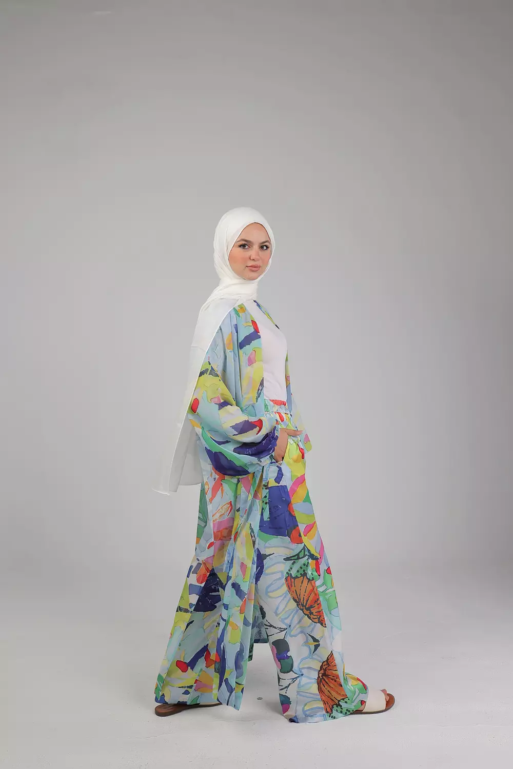 Blue Abstract Pants 2