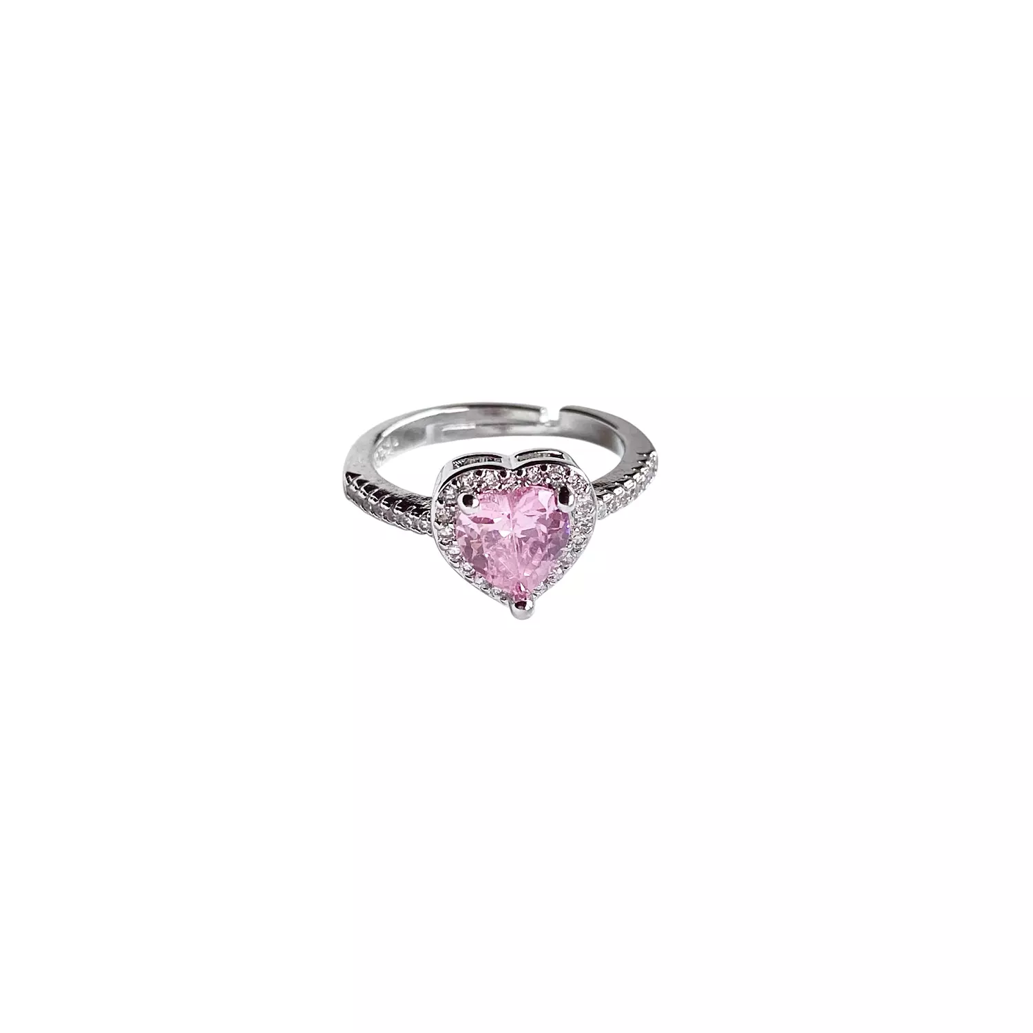 Heart-shaped ring with a stone🤍 2