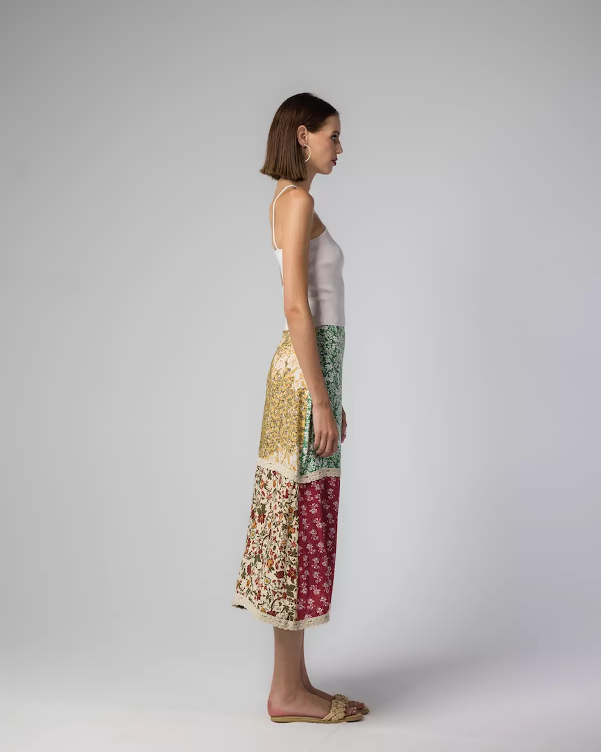 THE QUATRO FLORAL WRAP SKIRT hover image