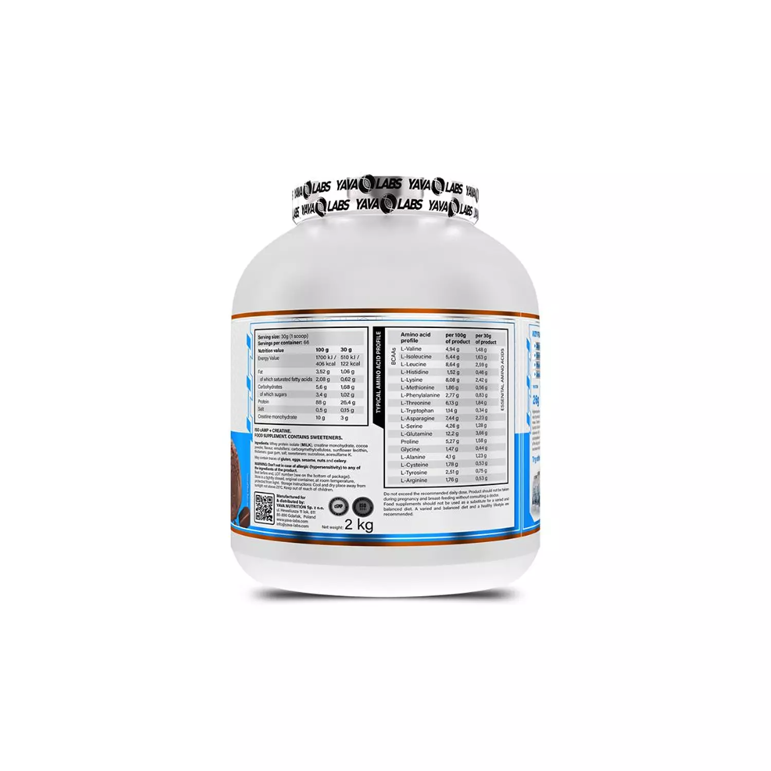 Yava Labs ISO cAMP + Creatine – 2kg for Muscle Growth, Strength & Recovery hover image