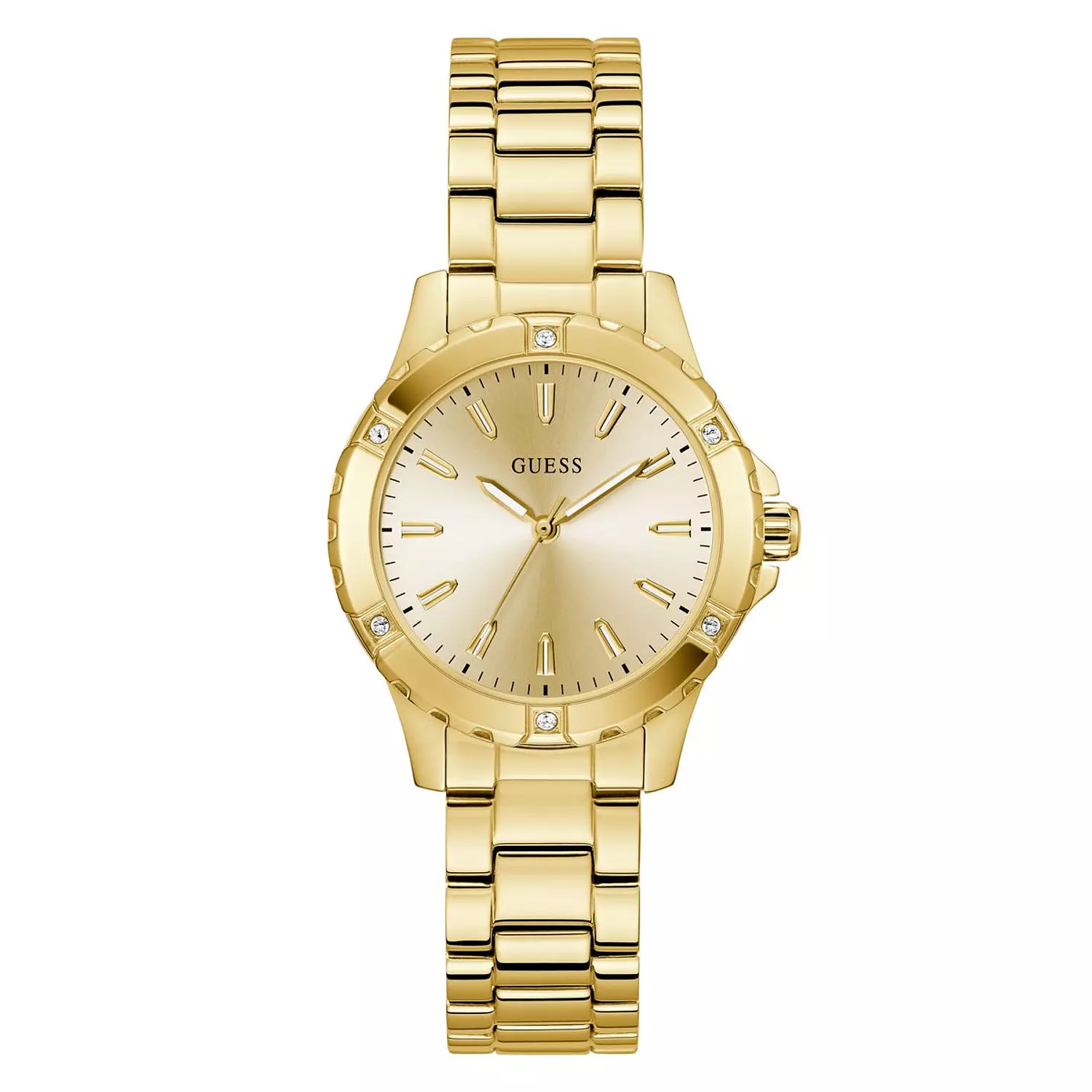 GUESS MIST Ladies Gold Tone Analog Watch GOLD TONE Stainless Steel Polished Bracelet image