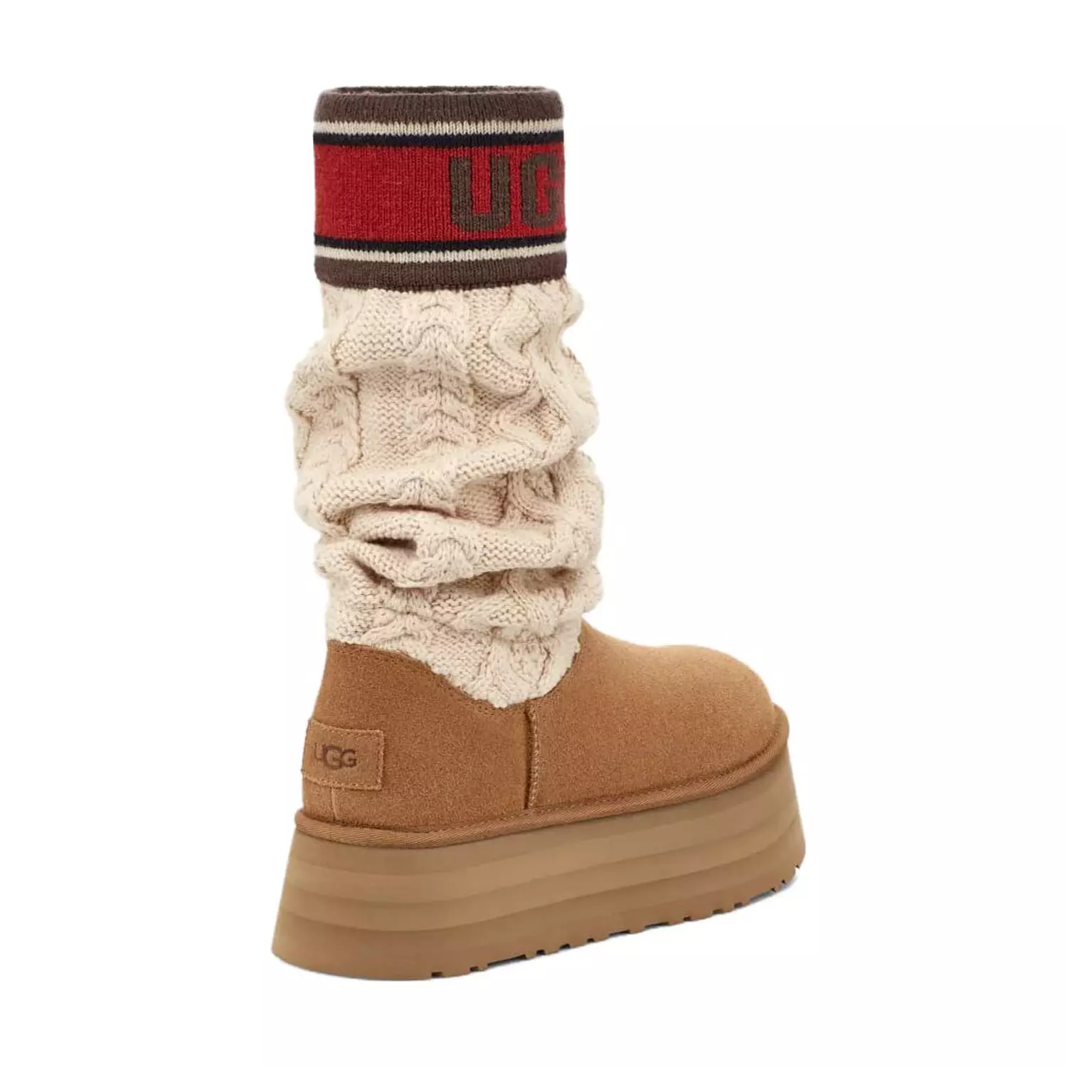 UGG Classic Sweater Letter Boot - Chestnut 3