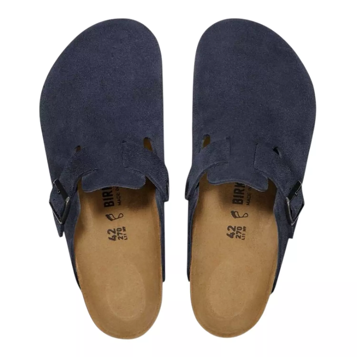 Birkenstock Boston Suede Leather "New Navy" 2