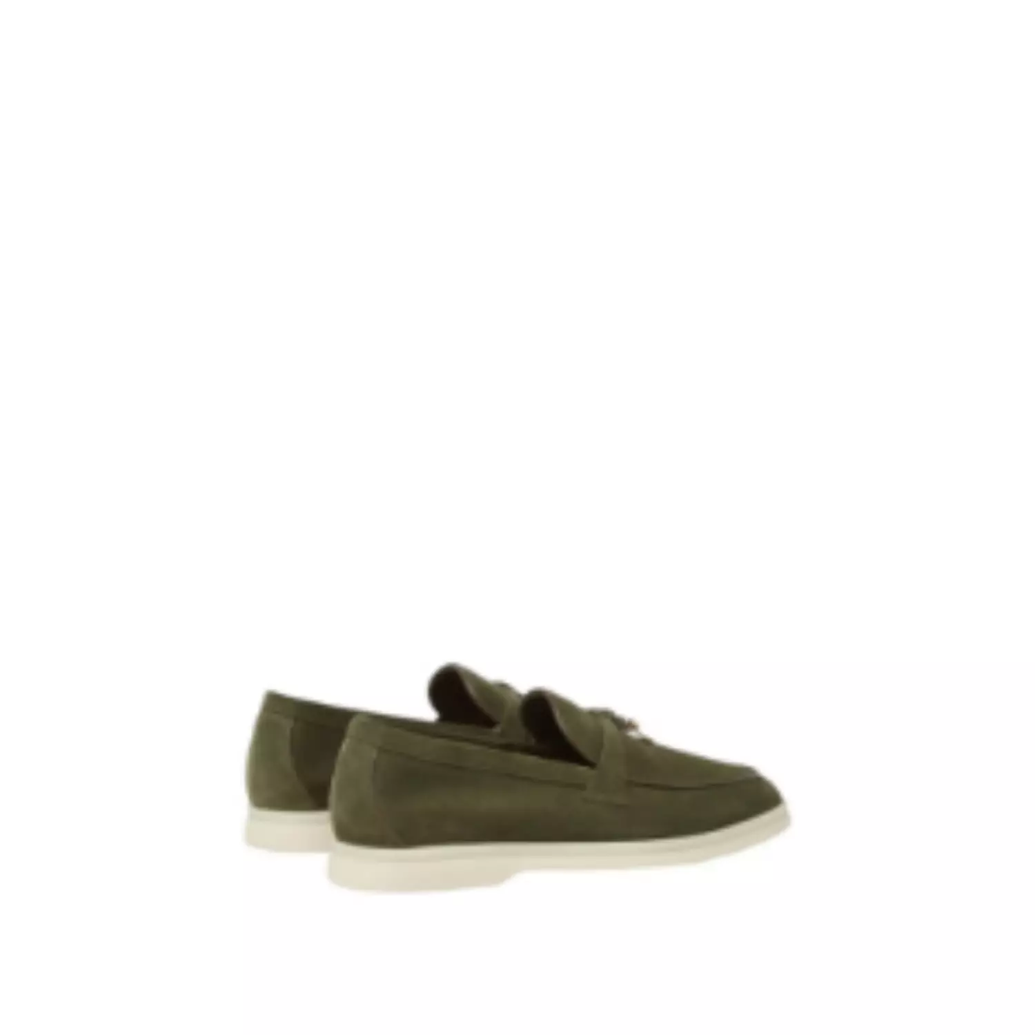 Loro Piana Summer Charms Walk Loafer Suede Ribbon Green 2