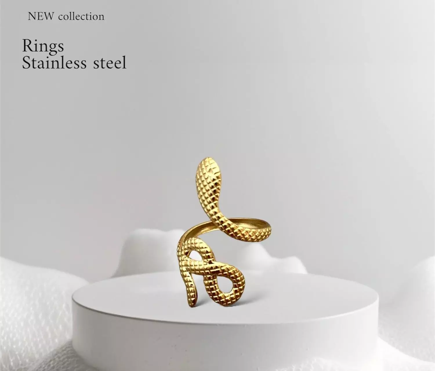Stainless Steel Snake Ring  image